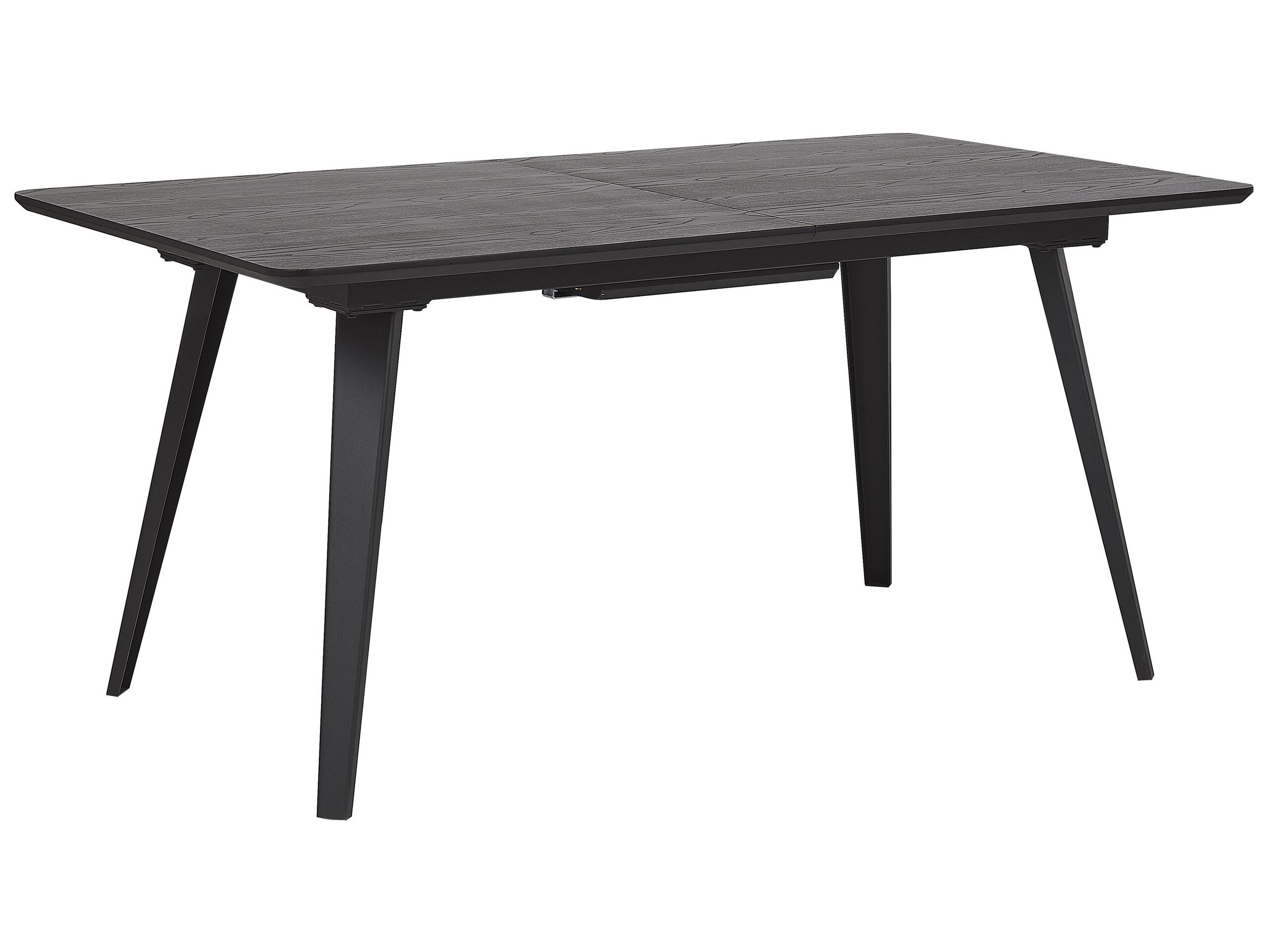 Extending Dining Table 160/200 x 90 cm Black IRVINGTON
