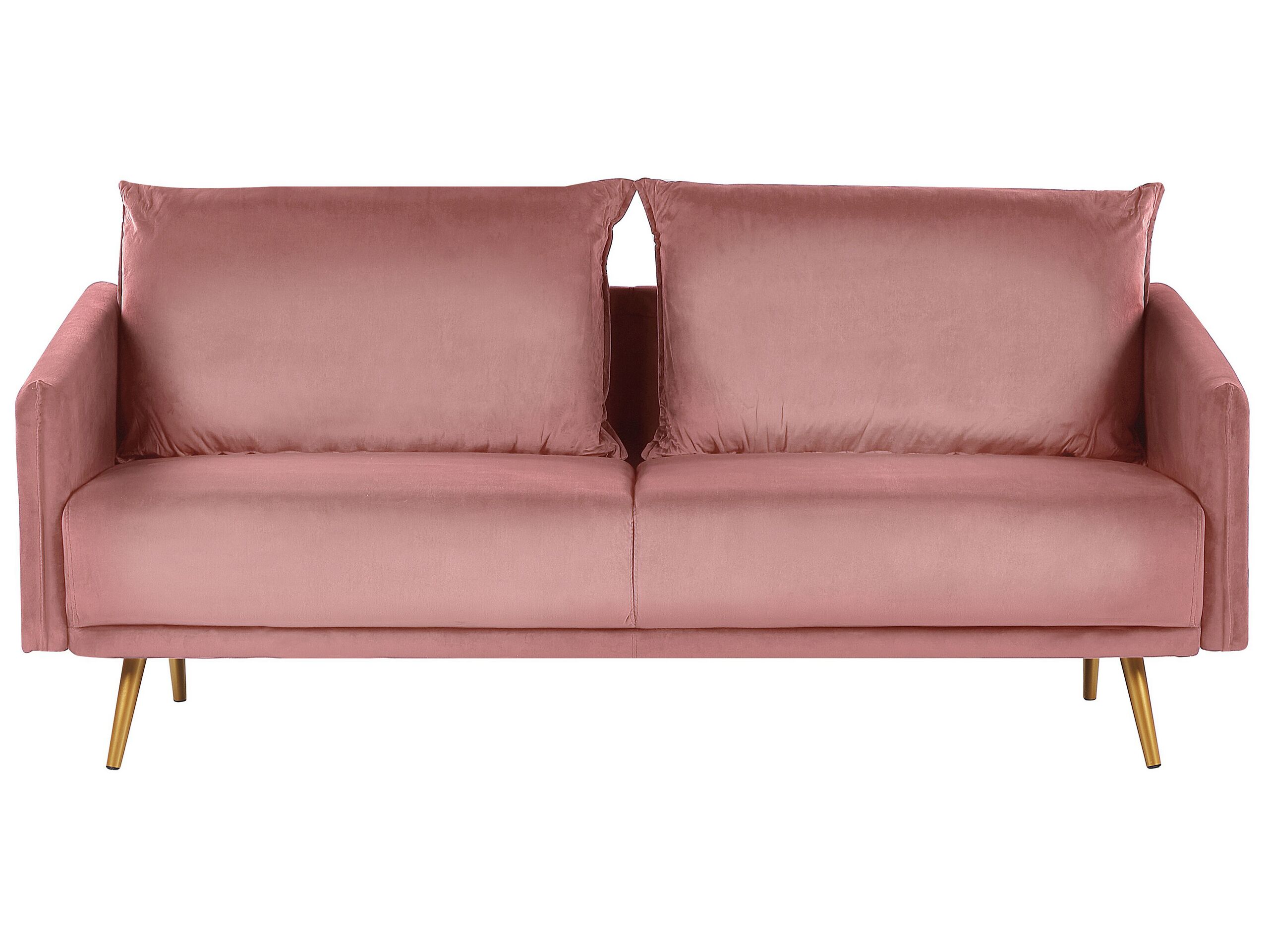 3 Seater Velvet Sofa Pink MAURA