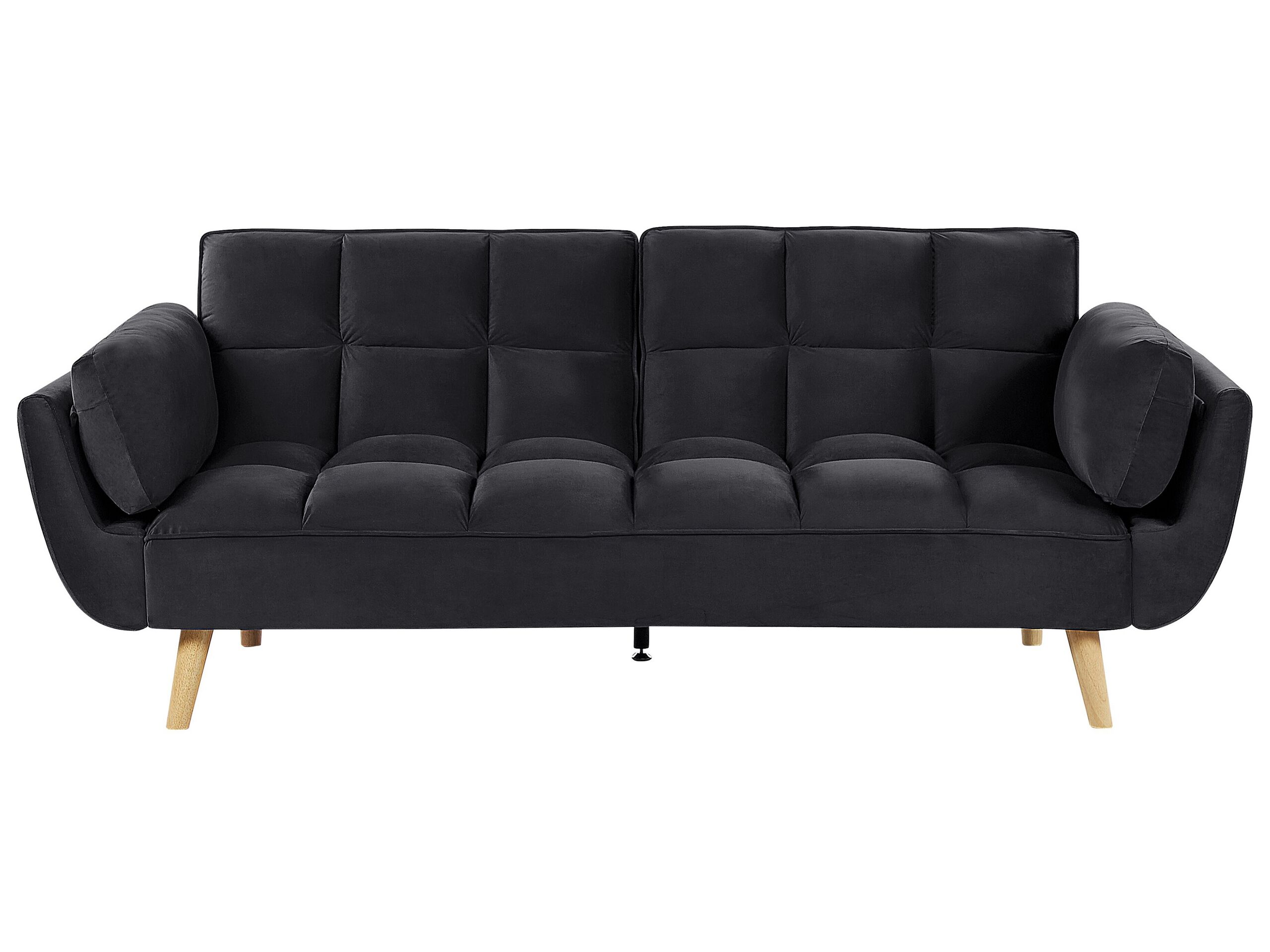 Velvet Sofa Bed Black ASBY