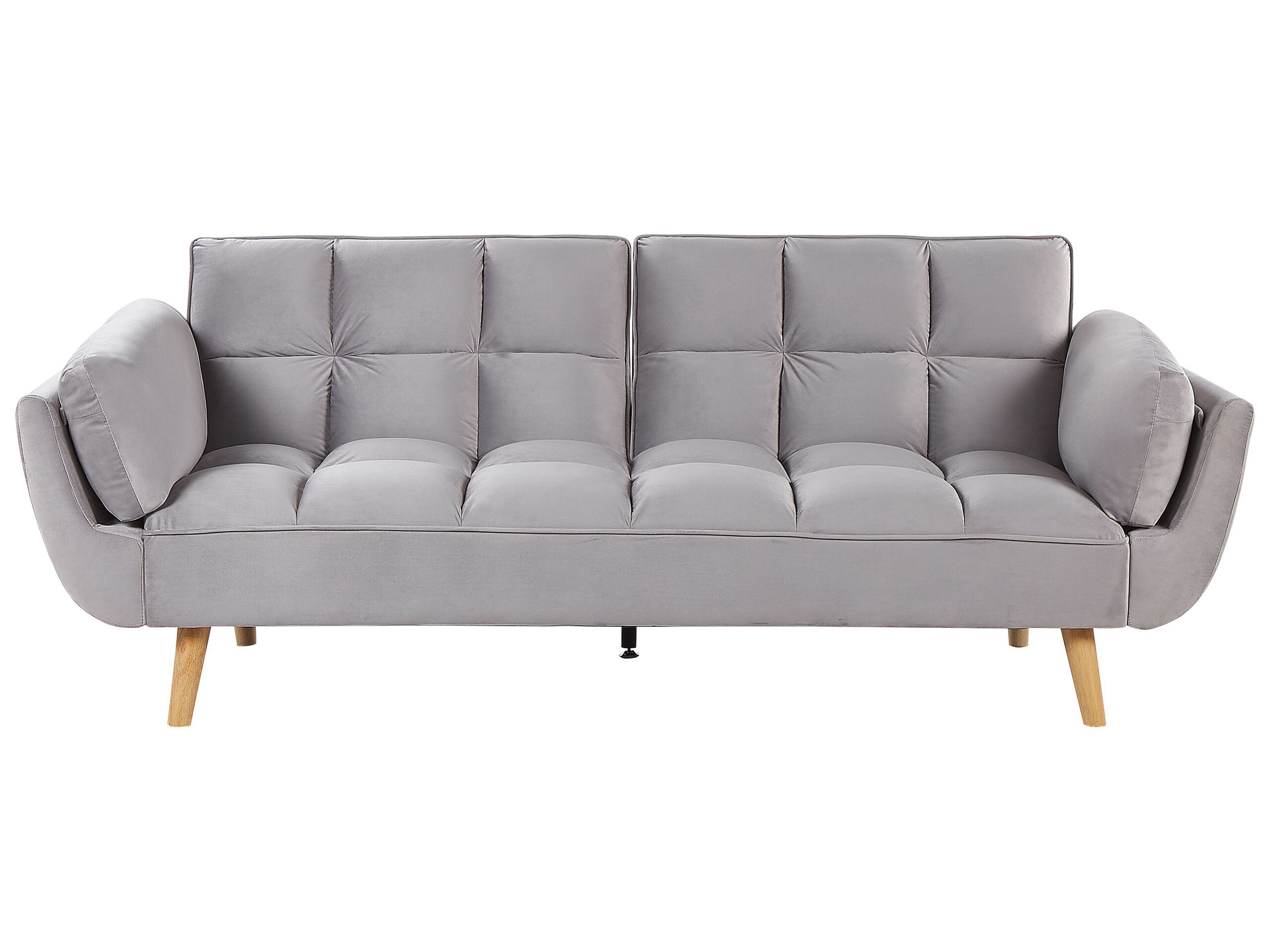 Velvet Sofa Bed Light Grey ASBY