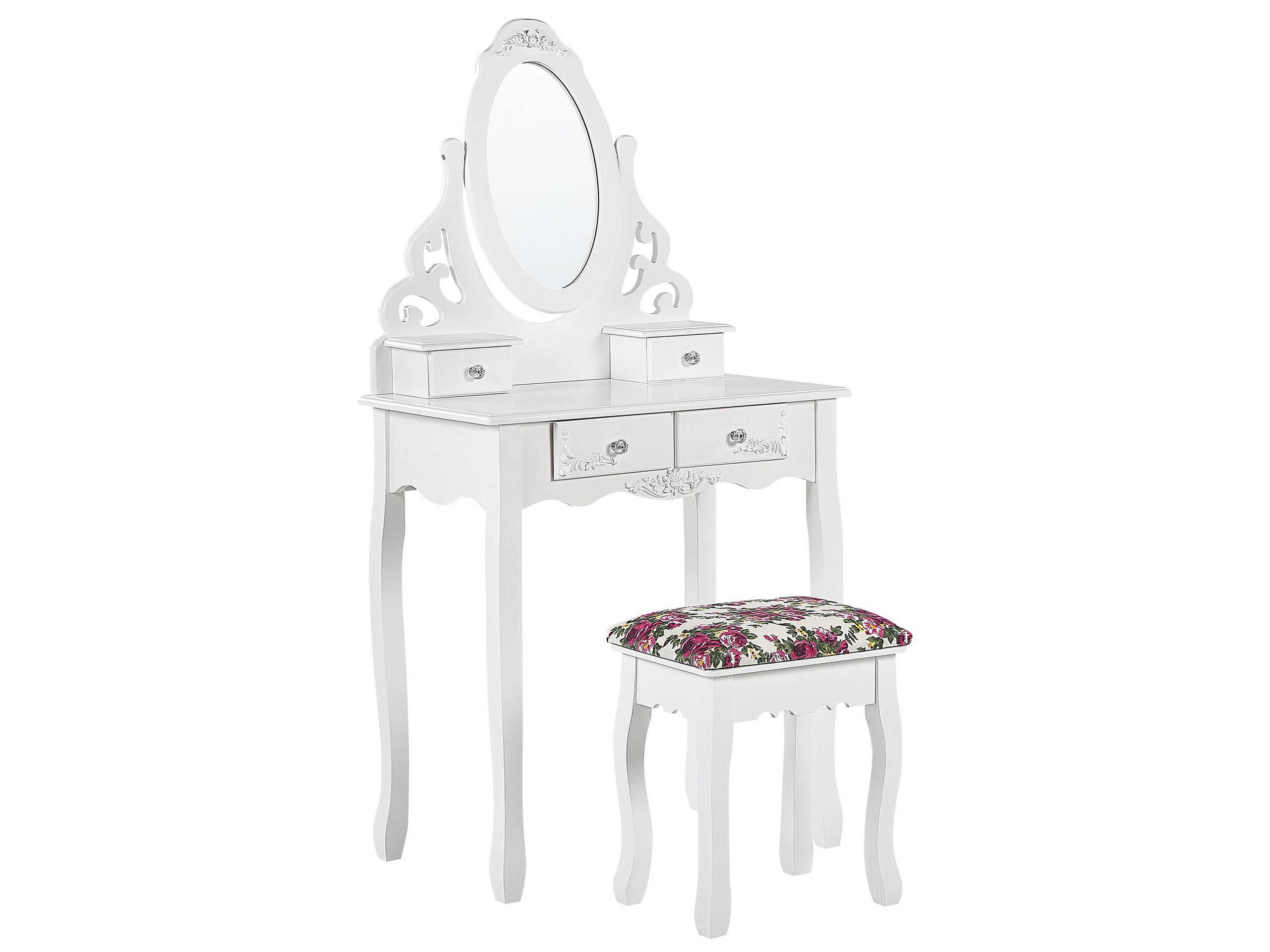 Dressing Table - VINMAX 4 Drawer Dresser White 39cm