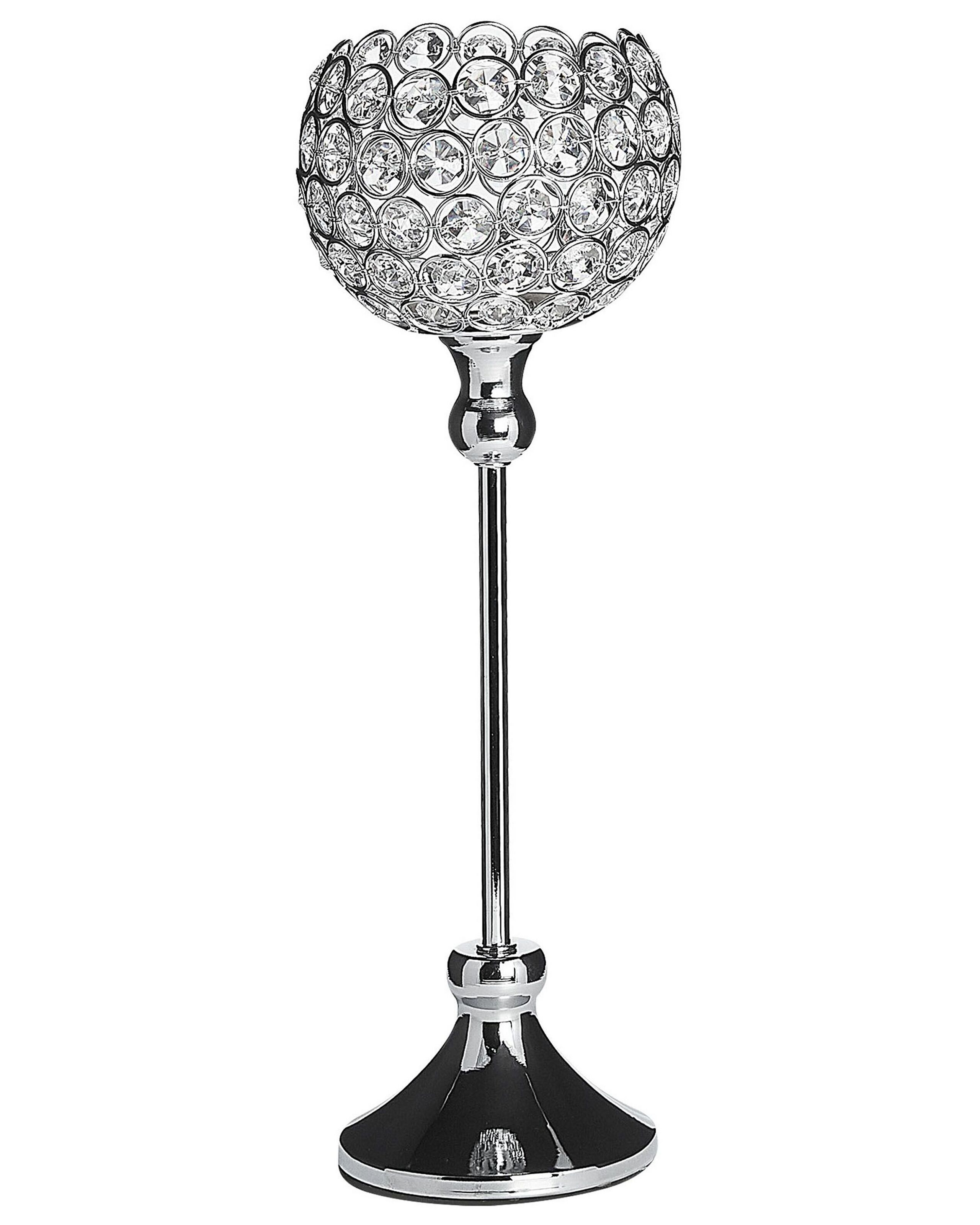 Metal Tealight Holder 27cm Silver