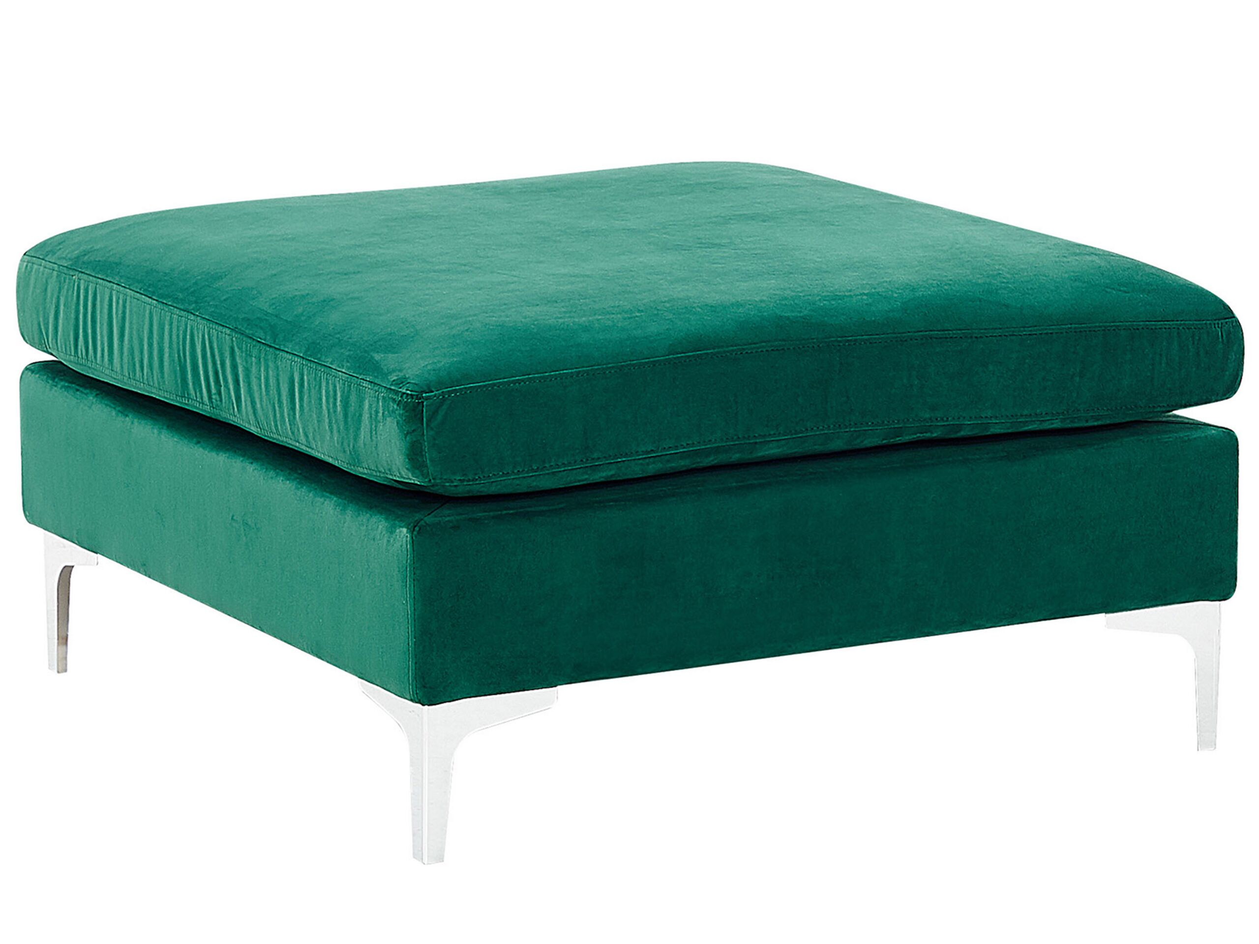 Velvet Ottoman Green EVJA