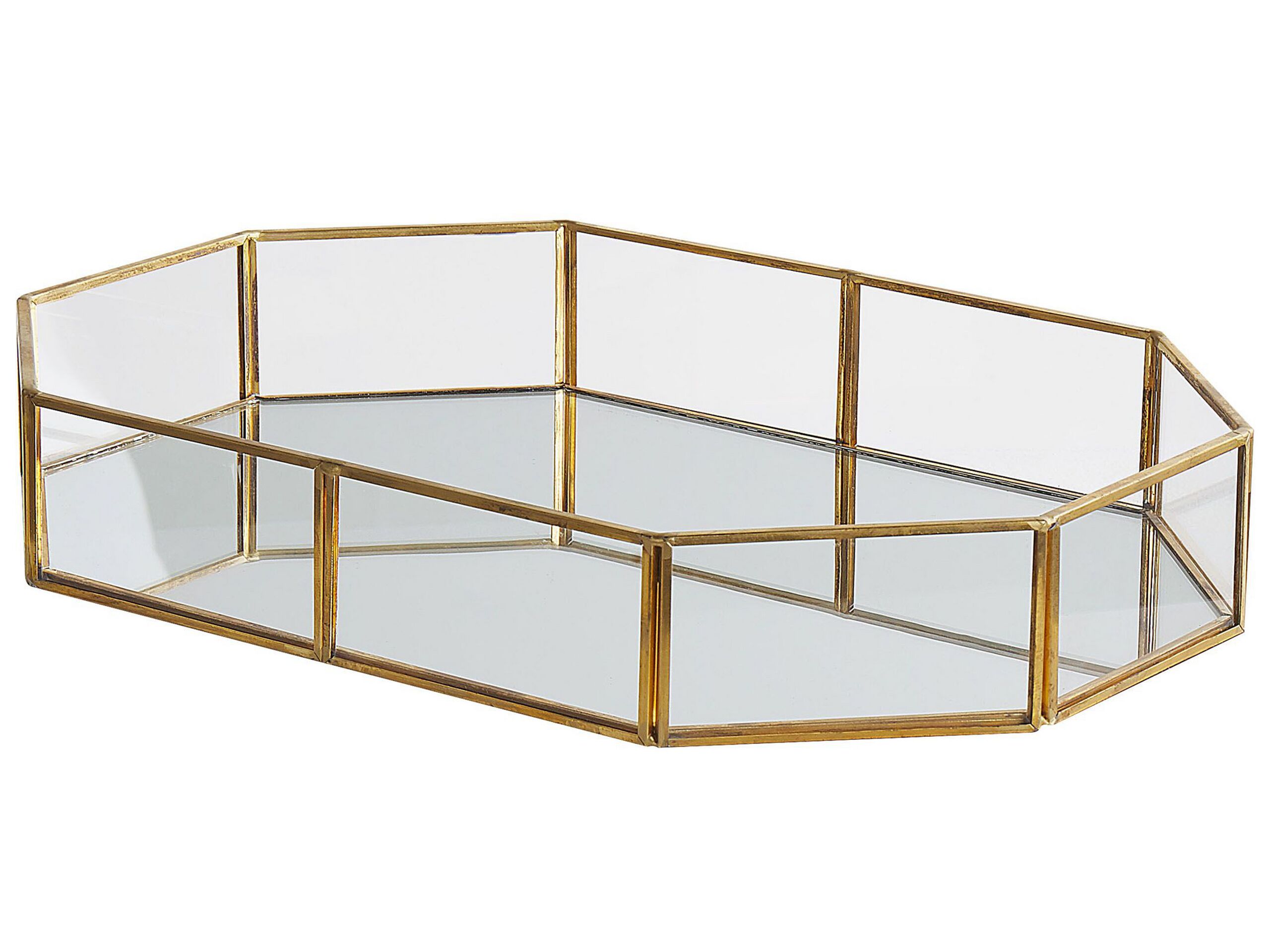 Mirrored Decorative Tray Gold
