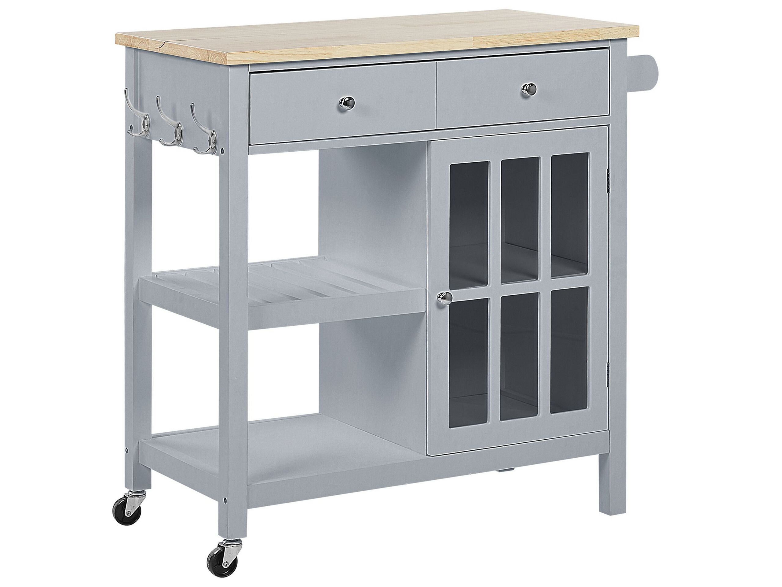 Kitchen Storage Trolley Grey GENOA
