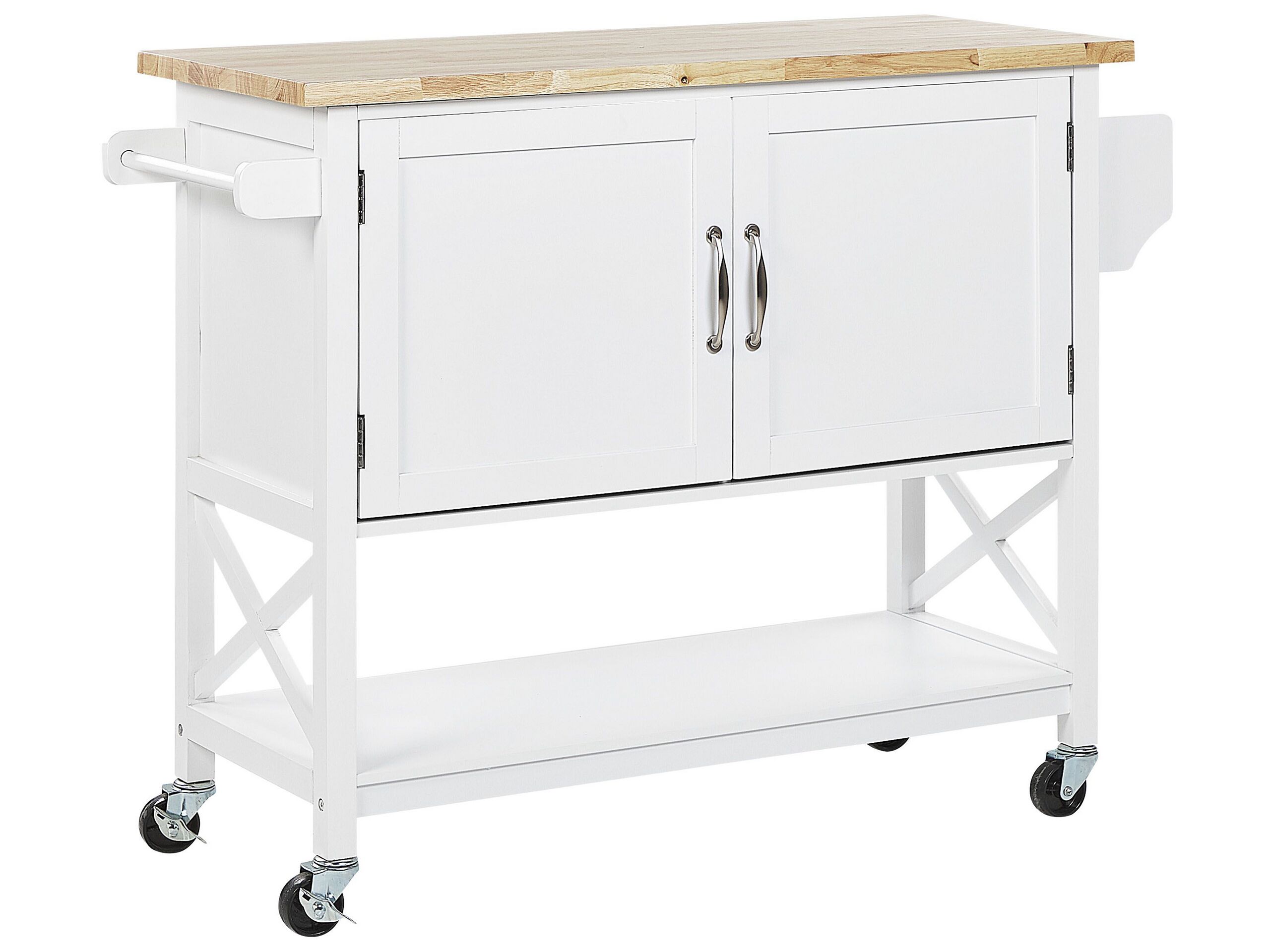 2 Door Kitchen Trolley White MELE