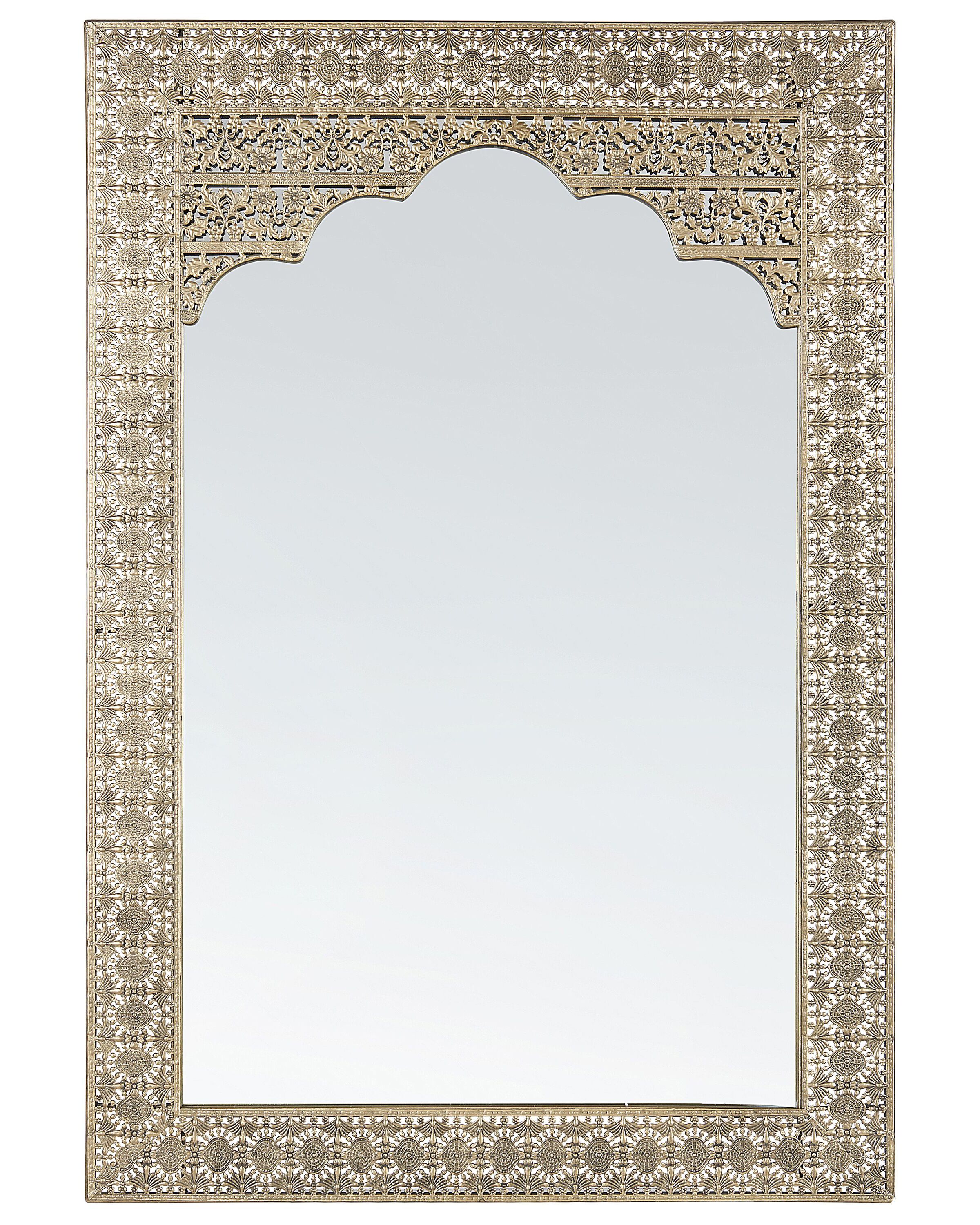 Metal Wall Mirror 60x90cm Gold