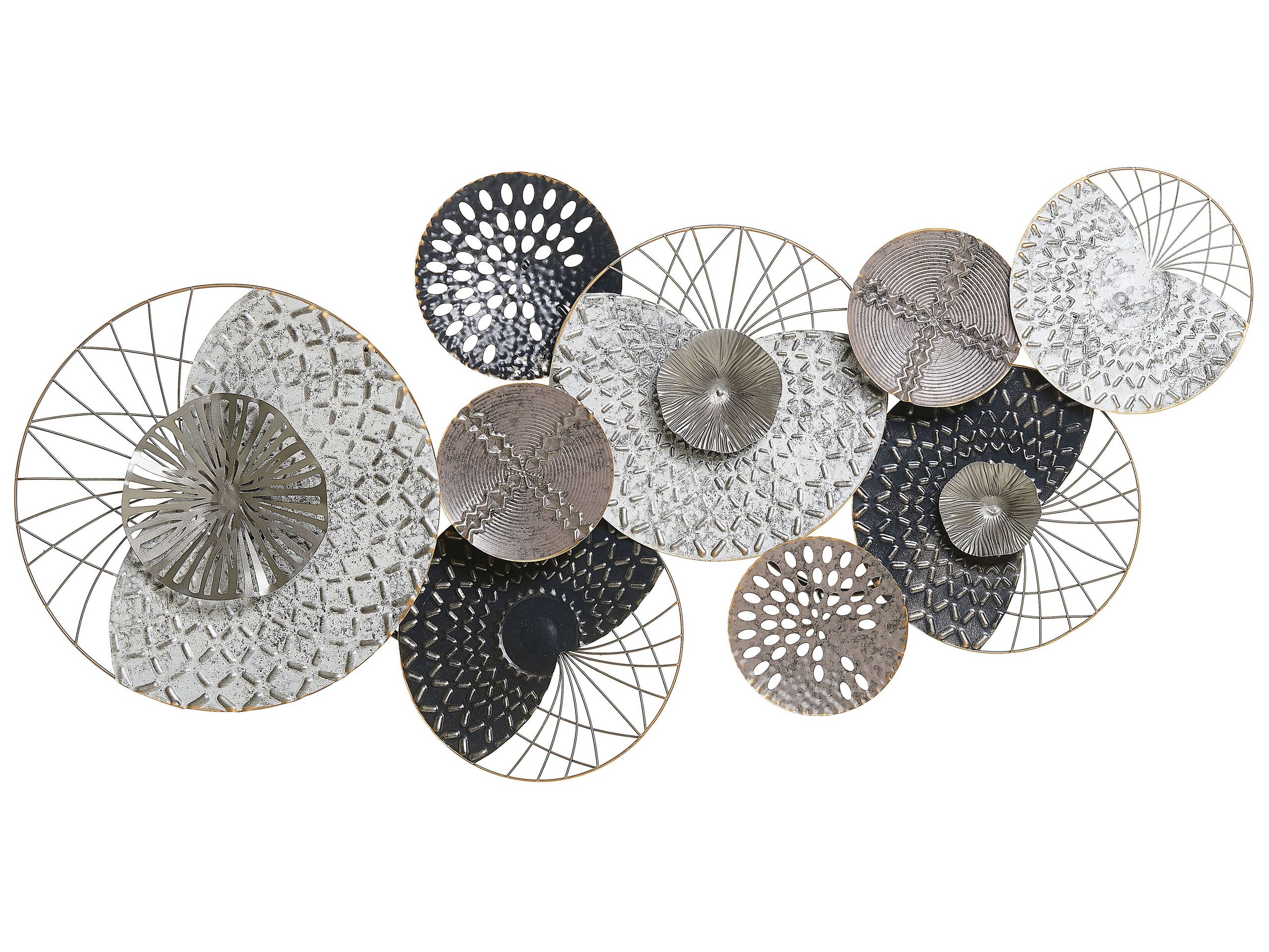 Wall DÃ cor Black and Silver CESIUM