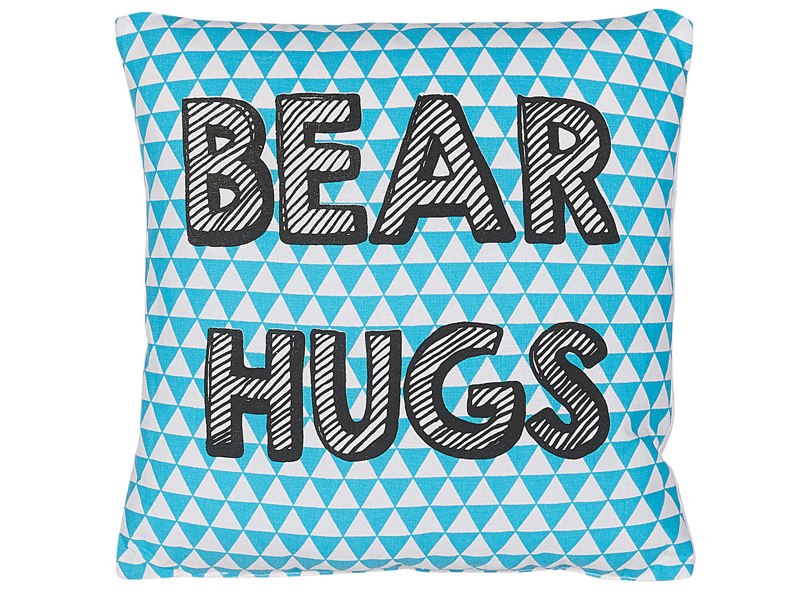 Cotton Kids Cushion Print 40x40cm Blue