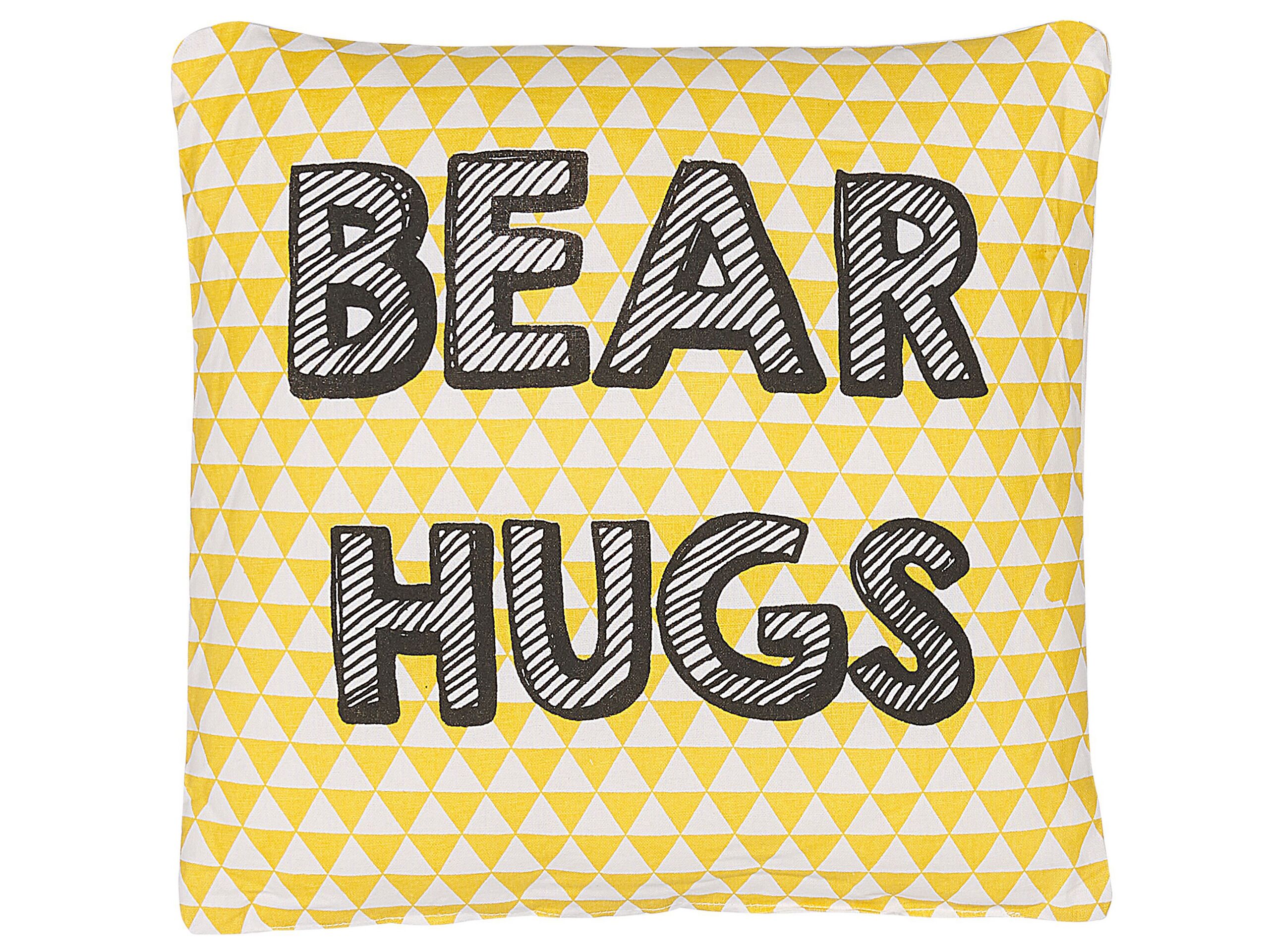 Cotton Kids Cushion Print 40x40cm Yellow
