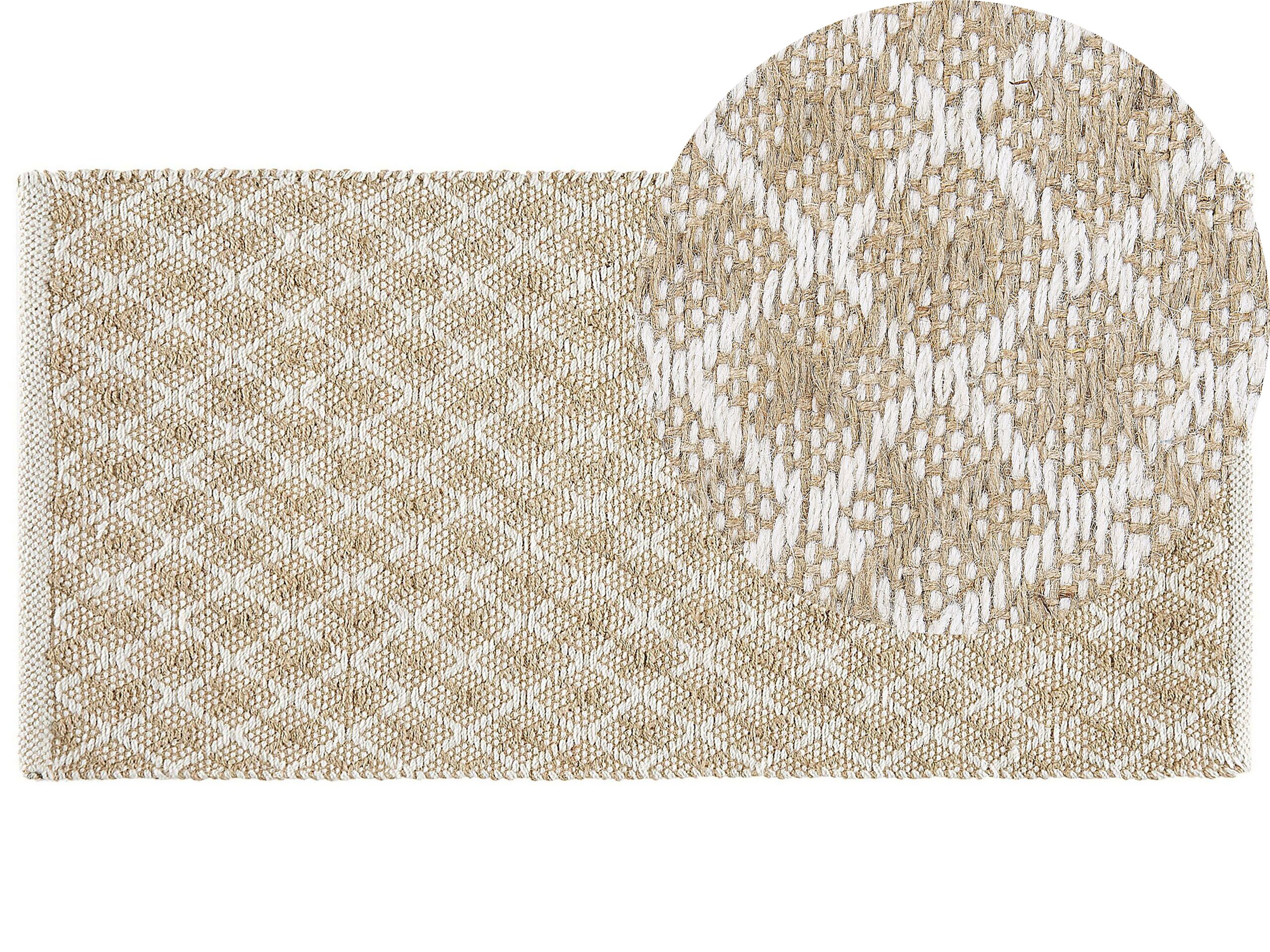 Jute Runner Rug 50x80cm Beige