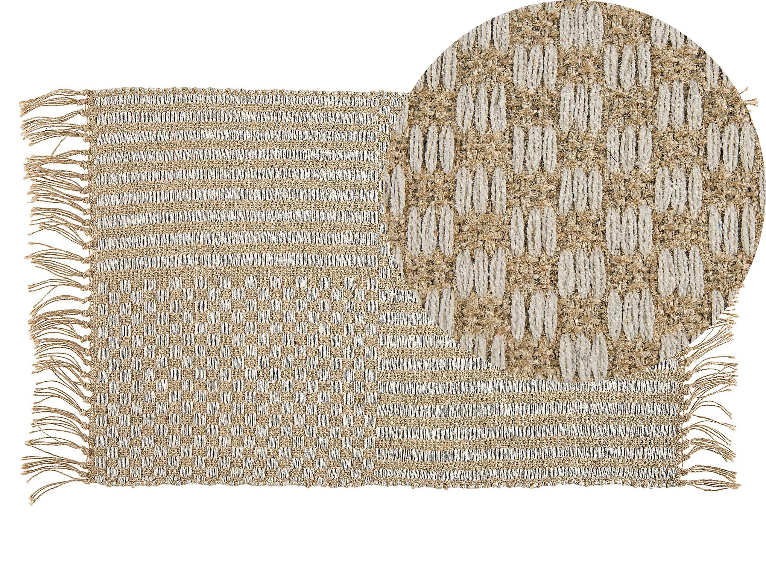 Jute Runner Rug 50x80cm Beige