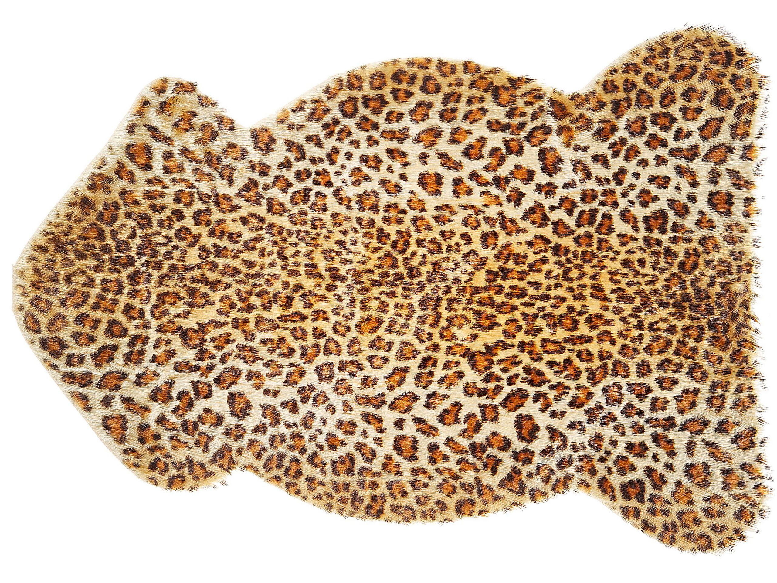 Leopard Print Rug Brown
