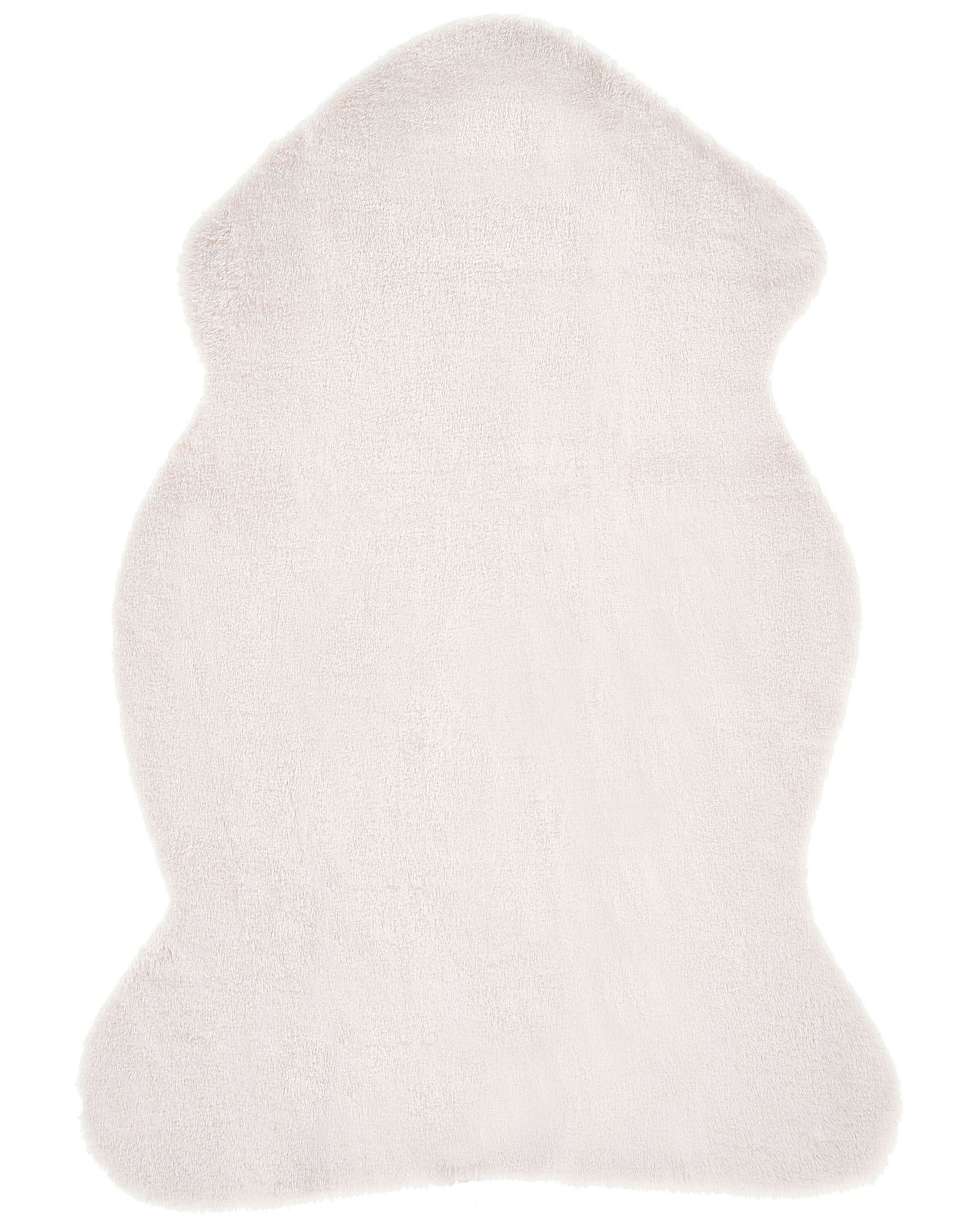 Faux Fur Rabbit Rug White UNDARA