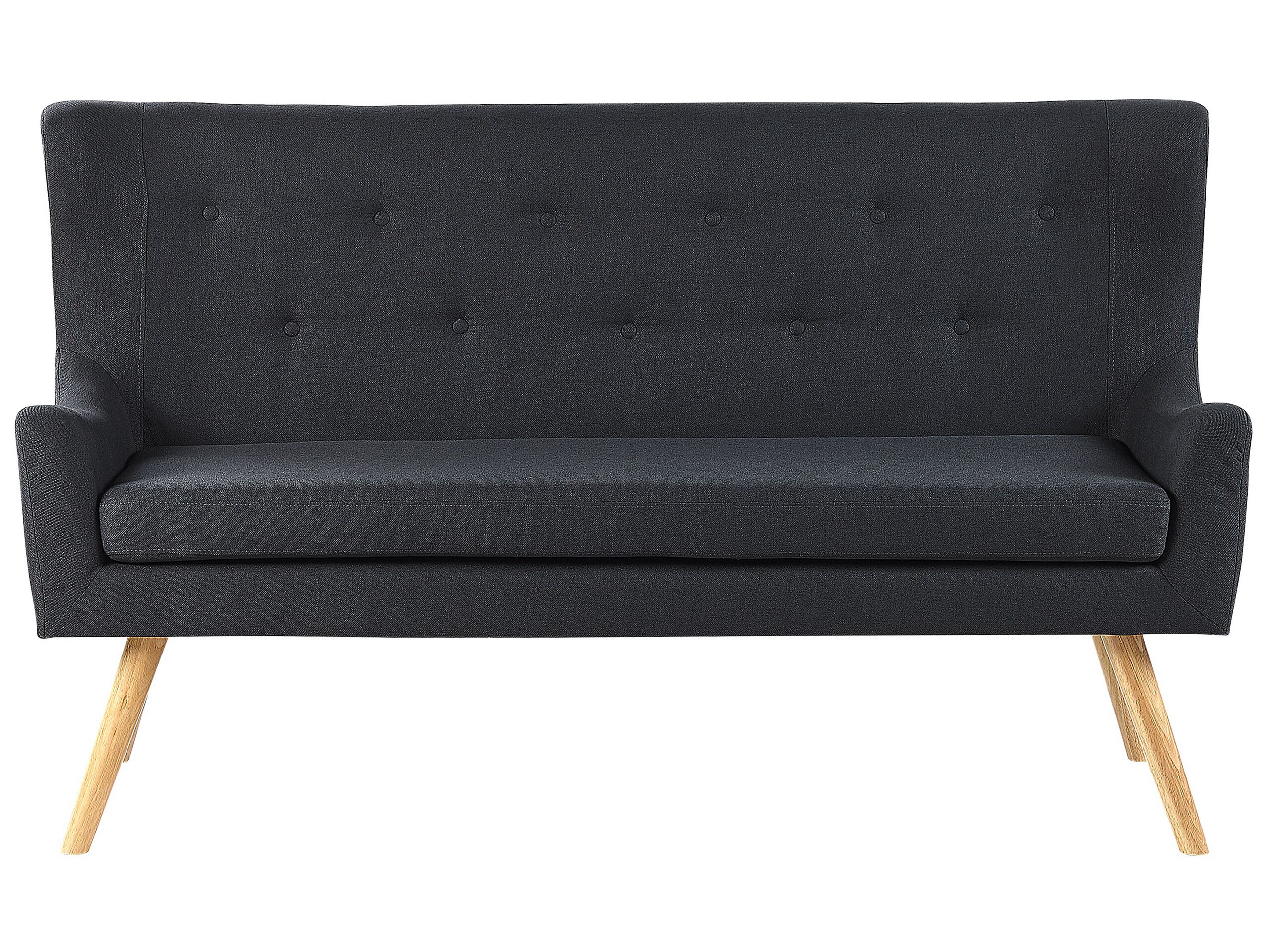 2 Seater Fabric Kitchen Sofa Black SKIBBY
