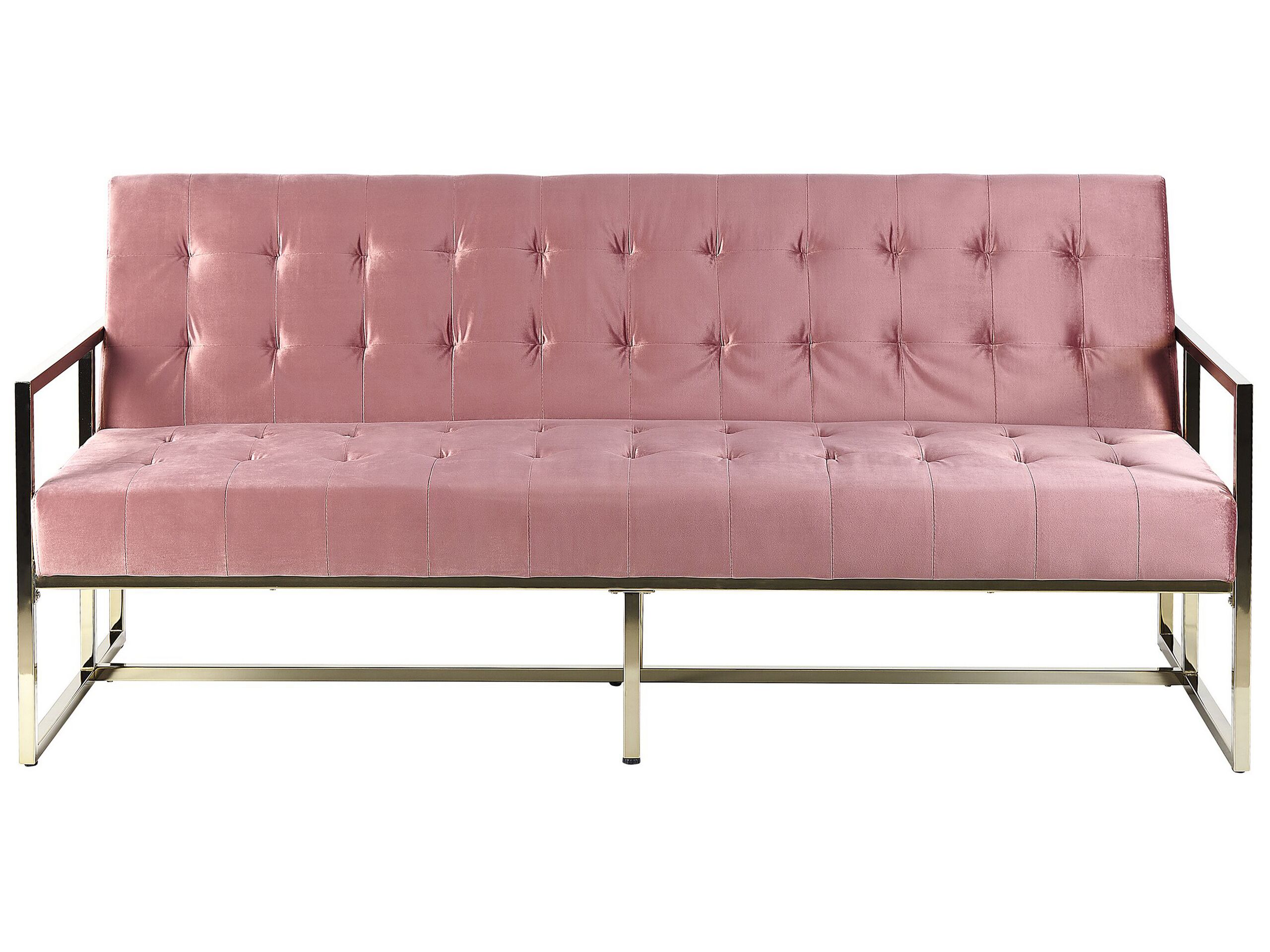 Velvet Sofa Bed Pink MARSTAL