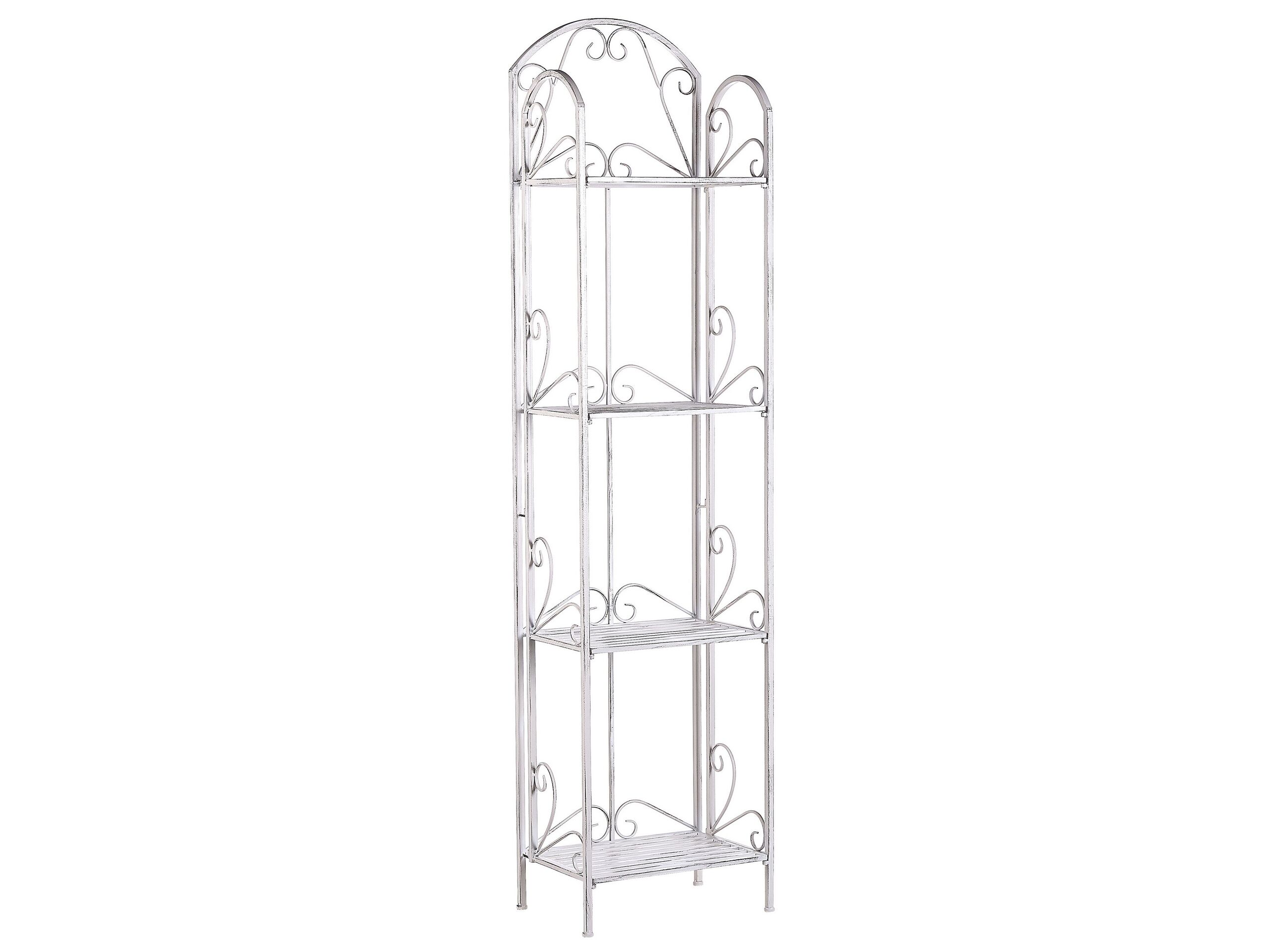 4 Tier Metal Bathroom Shelves White VALDIVIA