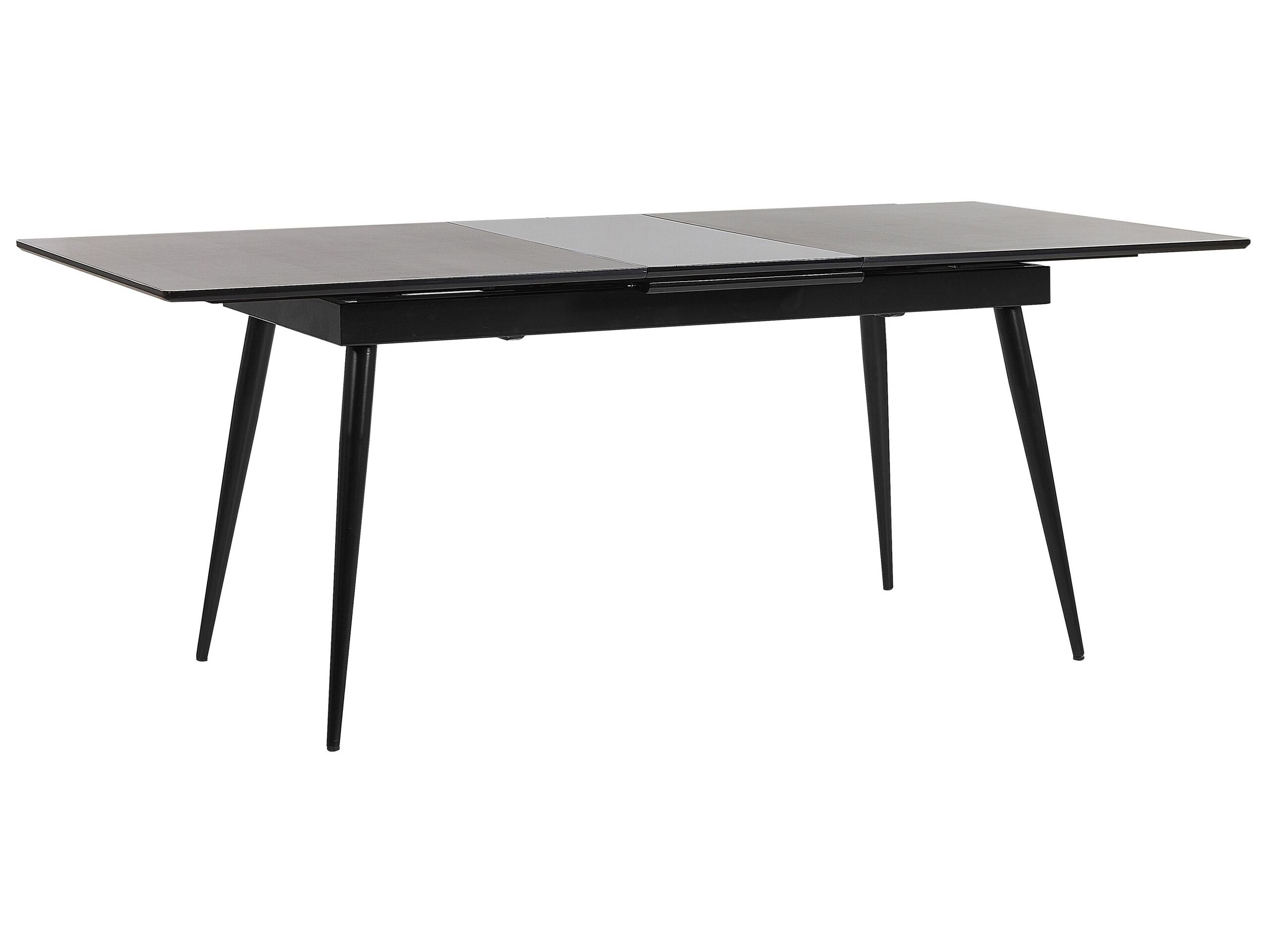 Extending Dining Table 160/200 x 90 cm Black MALDON