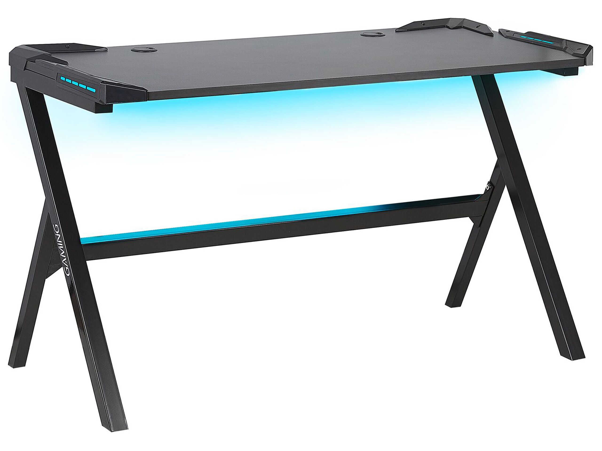 Gaming Desk with RGB LED Lights 120 x 60 cm Black DANVERS