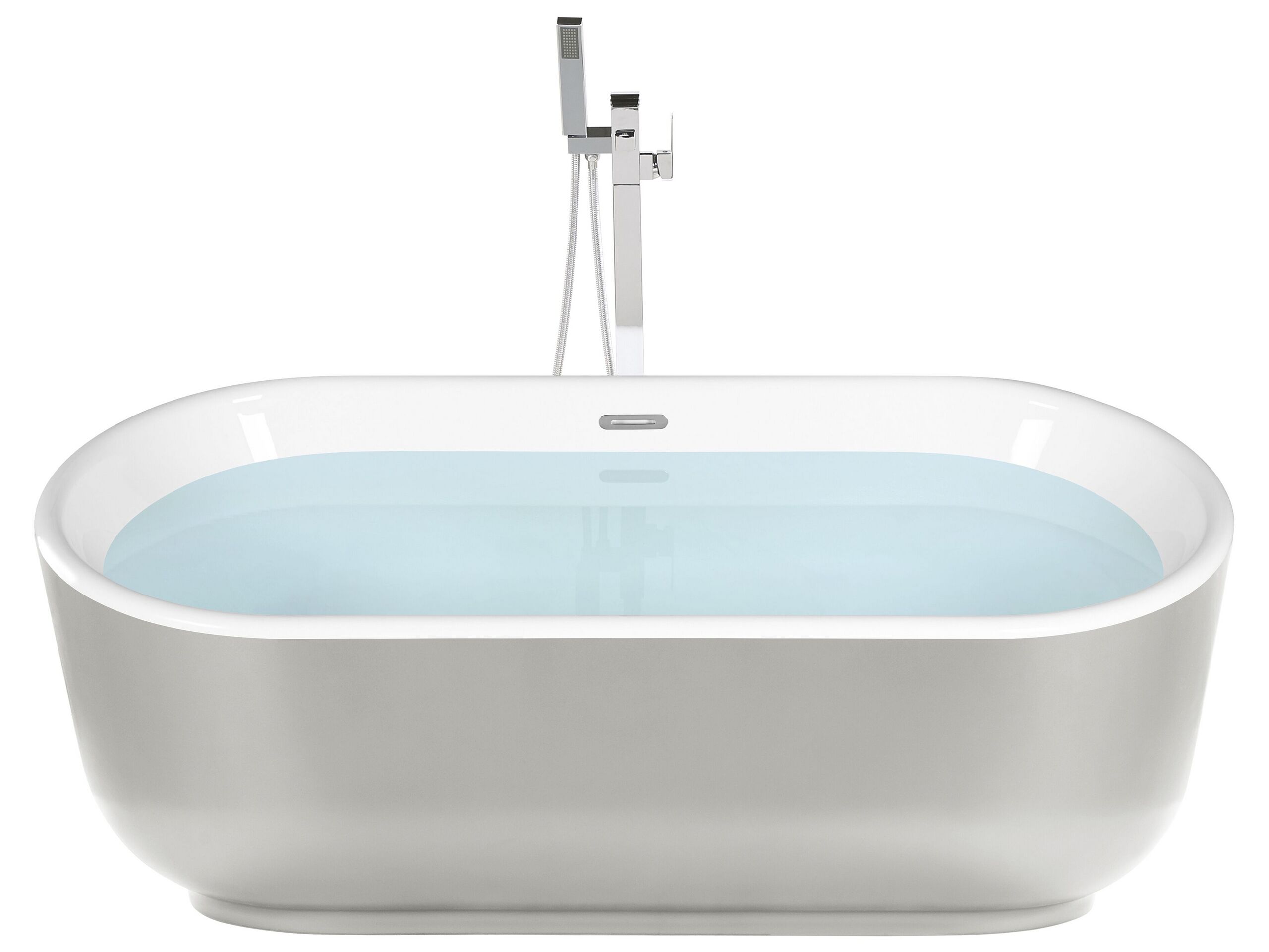 Freestanding Bath 1700 x 800 mm Silver PINEL