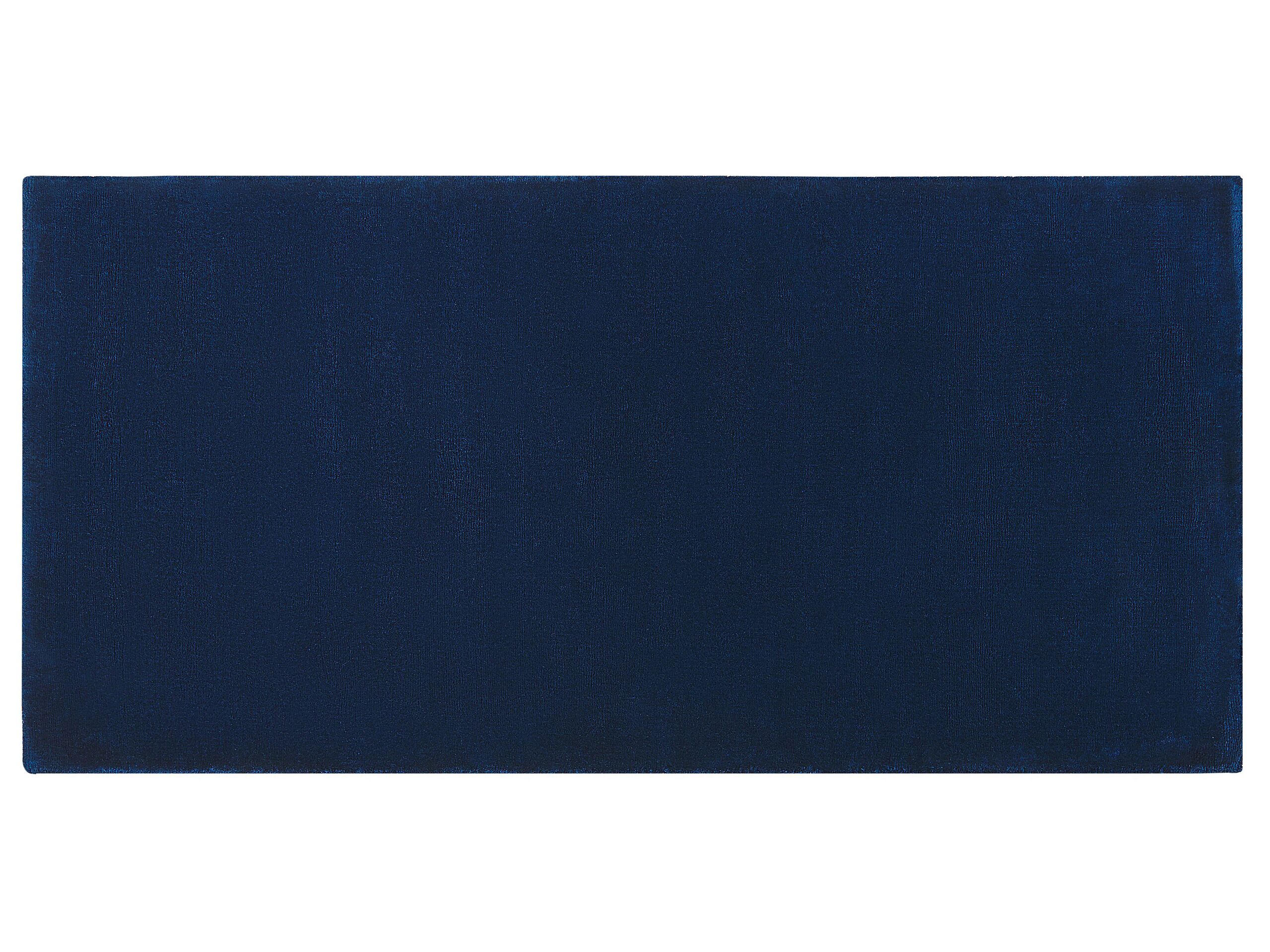 Viscose Area Rug 80x150cm Navy Blue