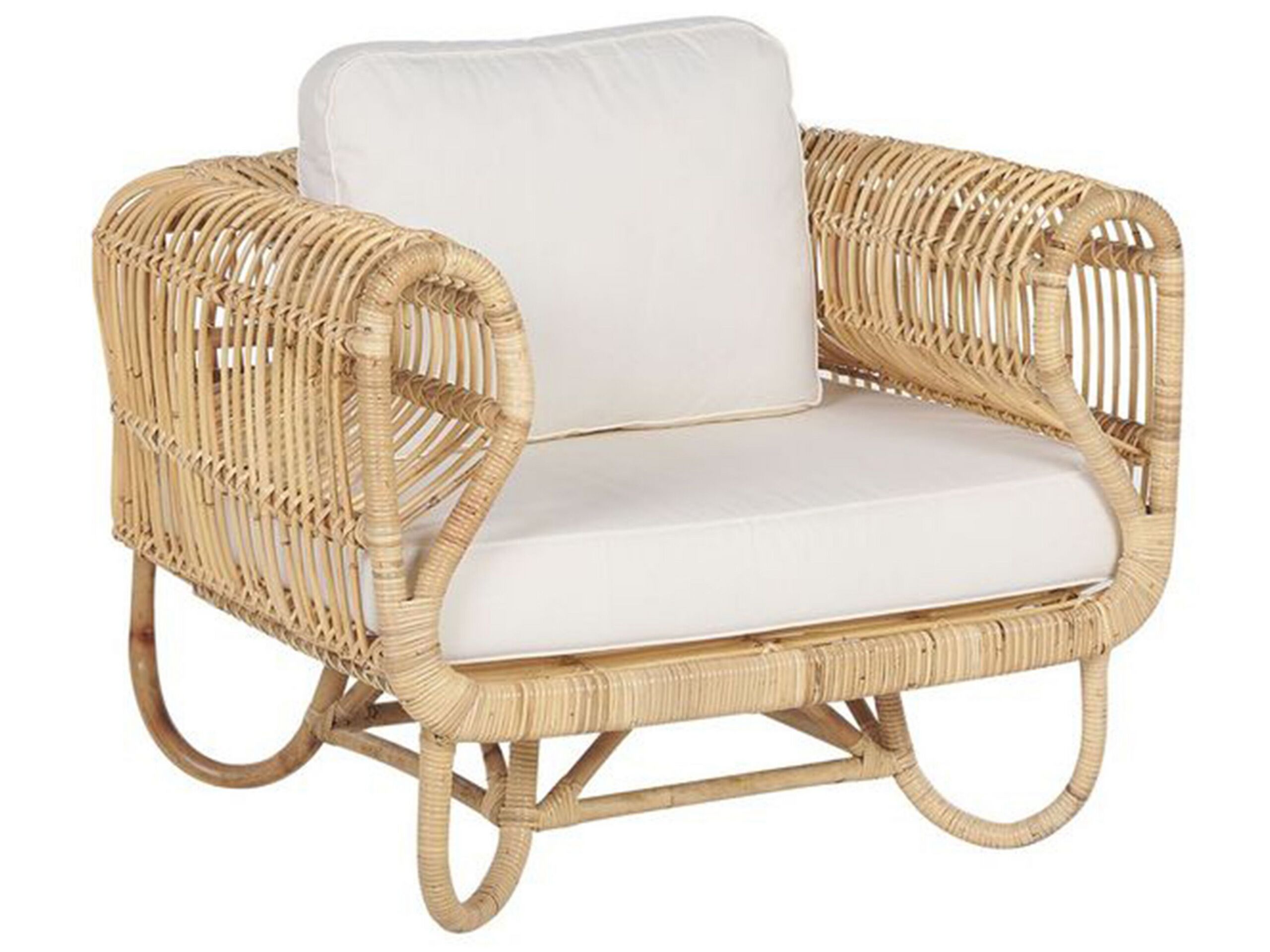 Rattan Armchair Beige DOLCEDO
