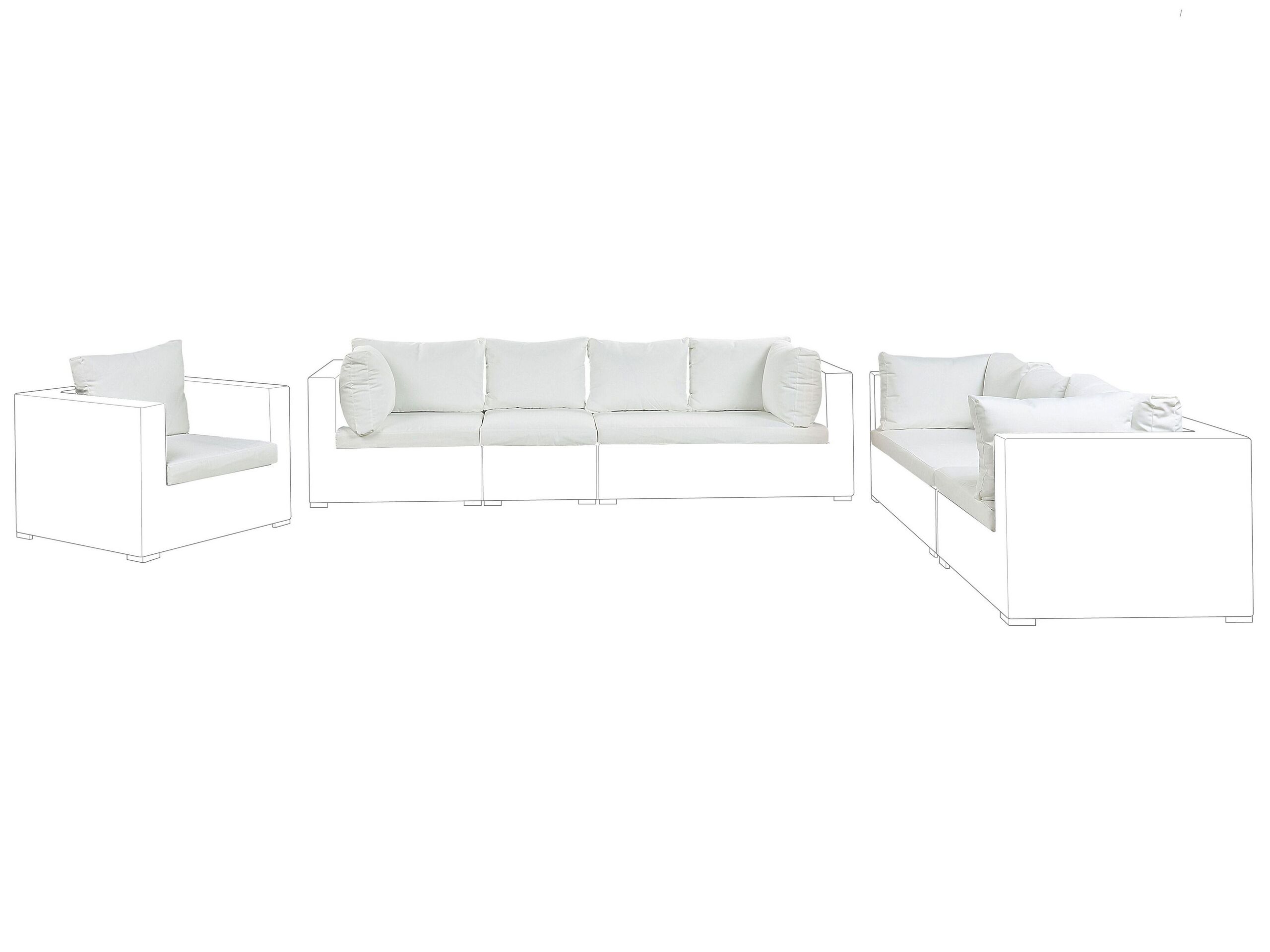 Outdoor Cushion Cover Set Cream MAESTRO II