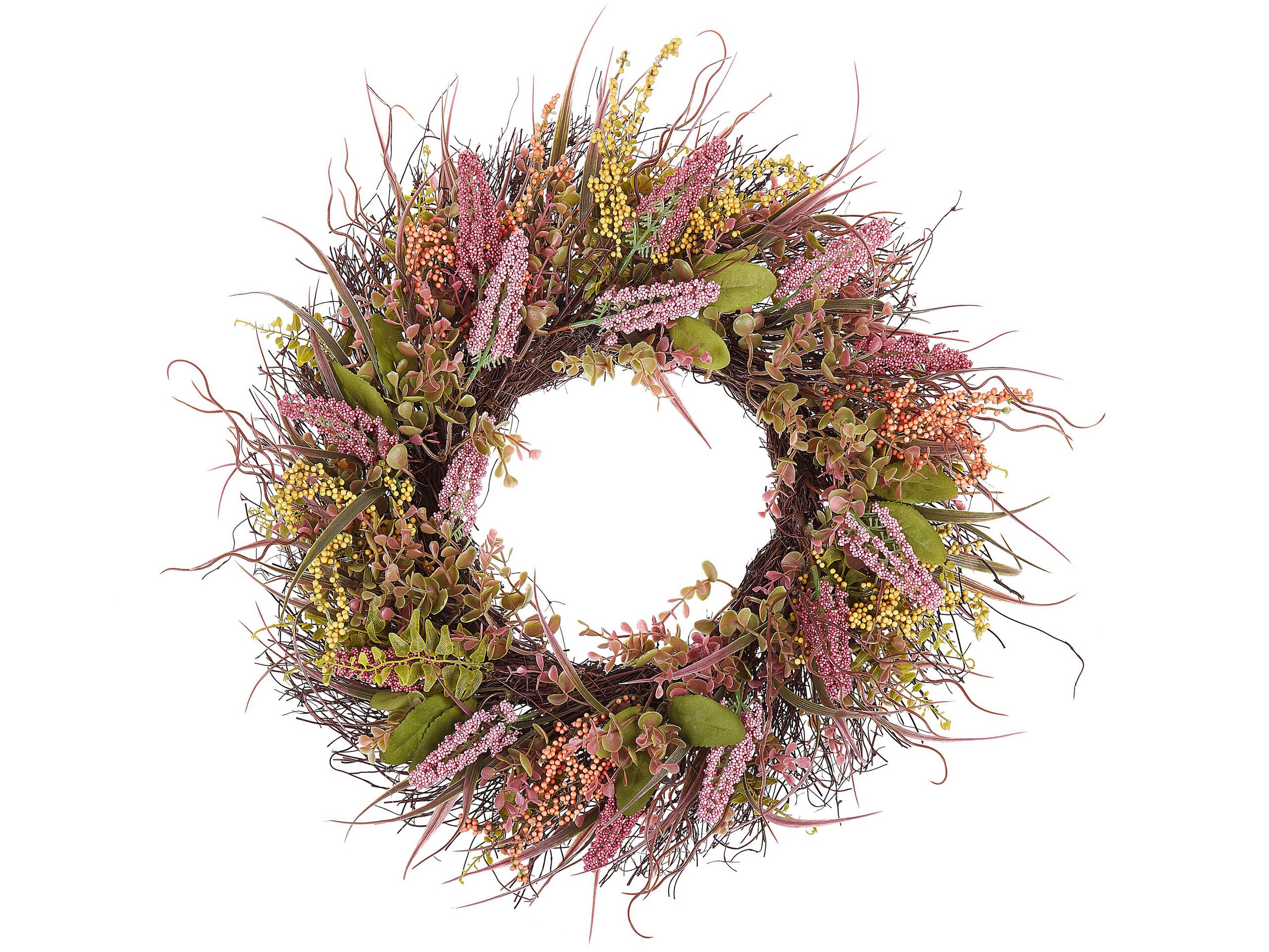 Door Wreath 50cm Pink and Green