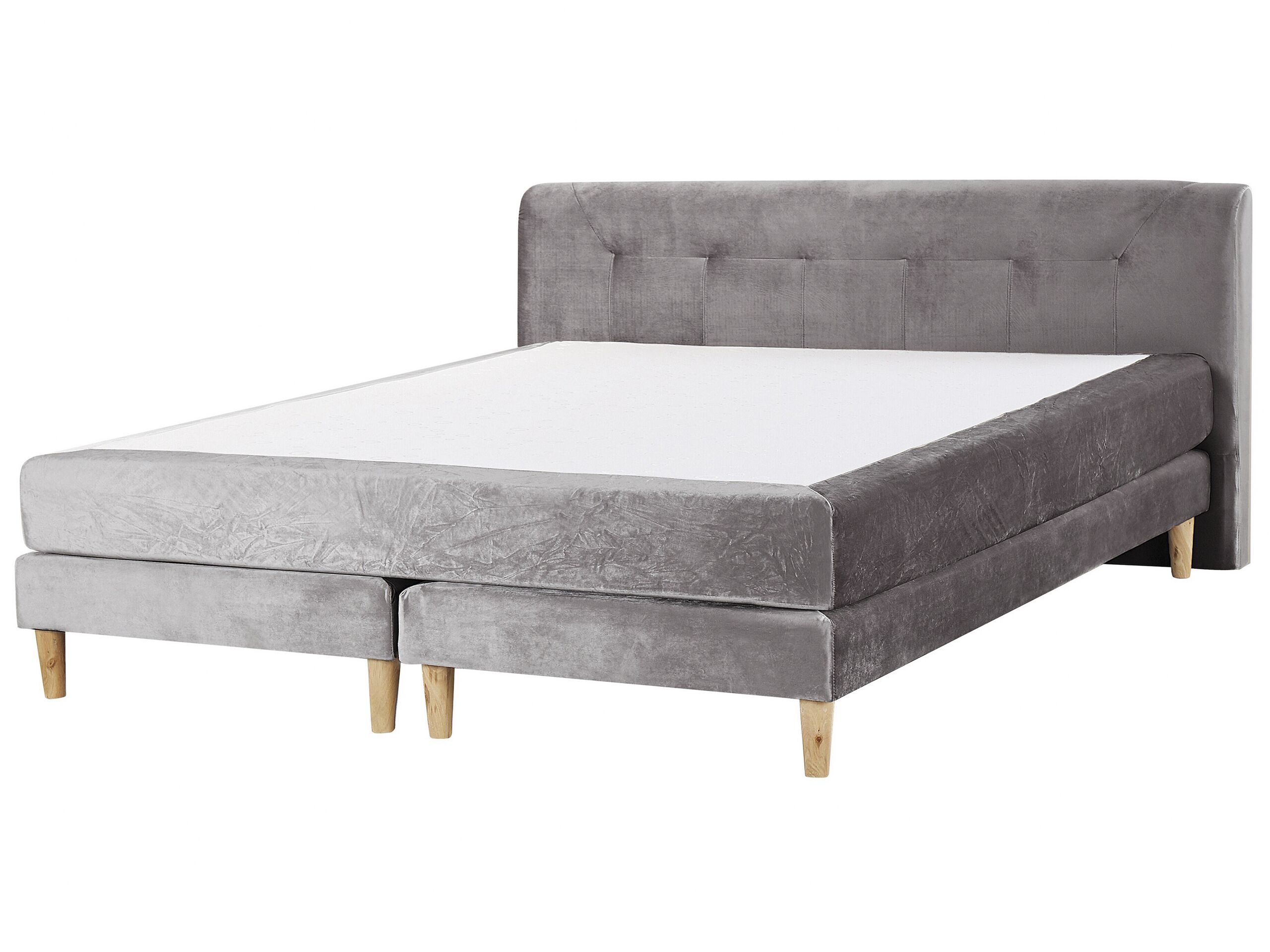 Velvet EU Super King Size Divan Bed Grey MARQUISE