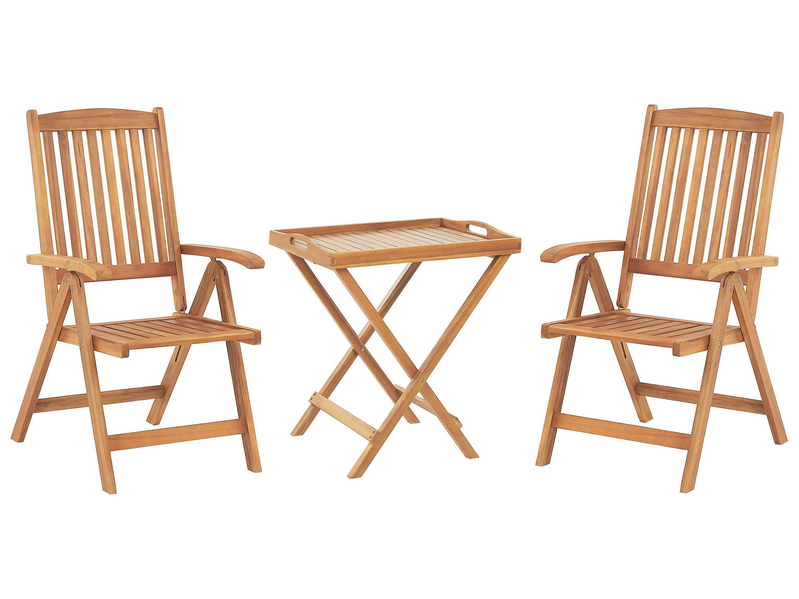 Acacia Wood Bistro Set Light JAVA