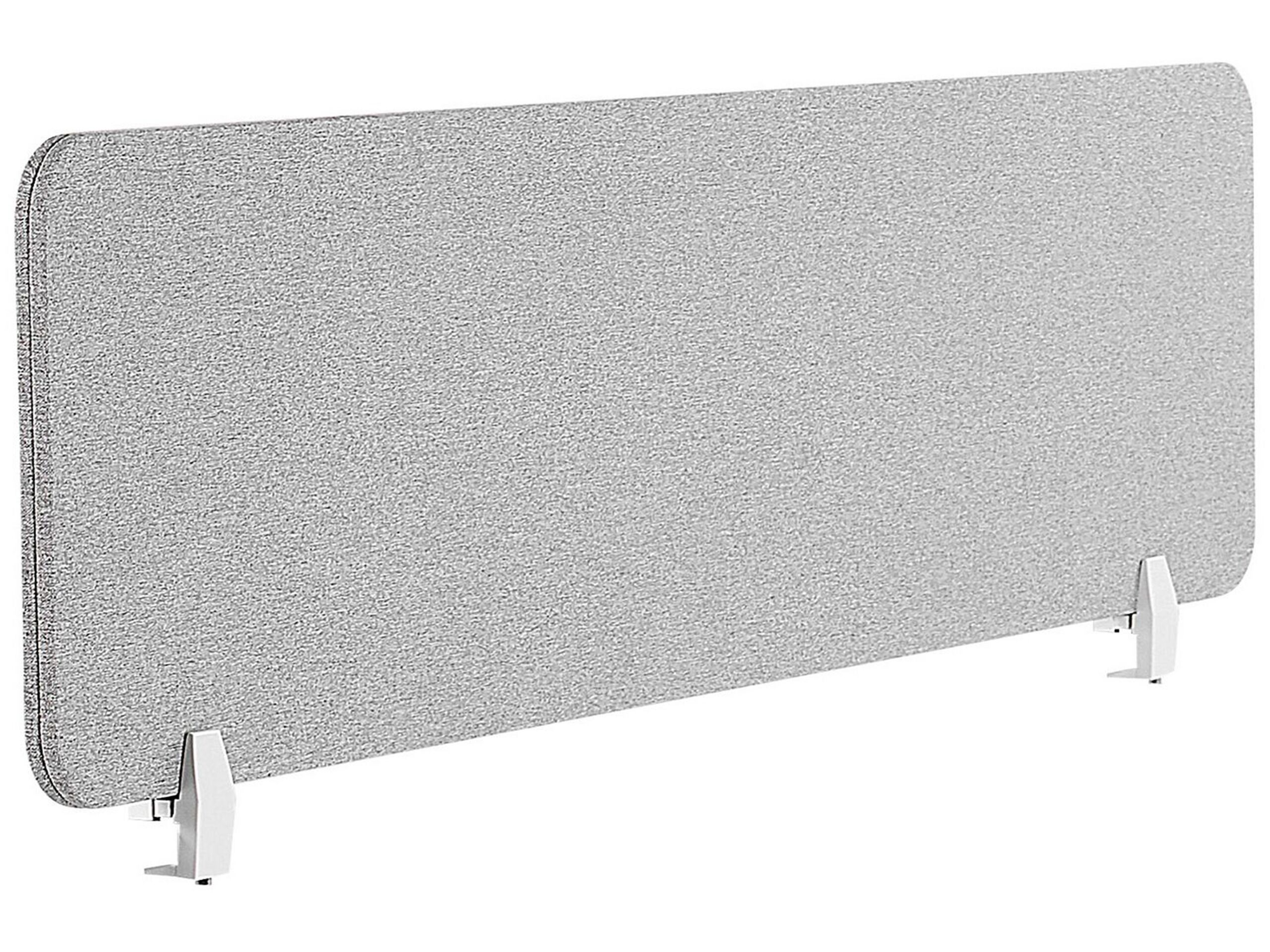 Desk Screen 160 x 40 cm Light Grey WALLY