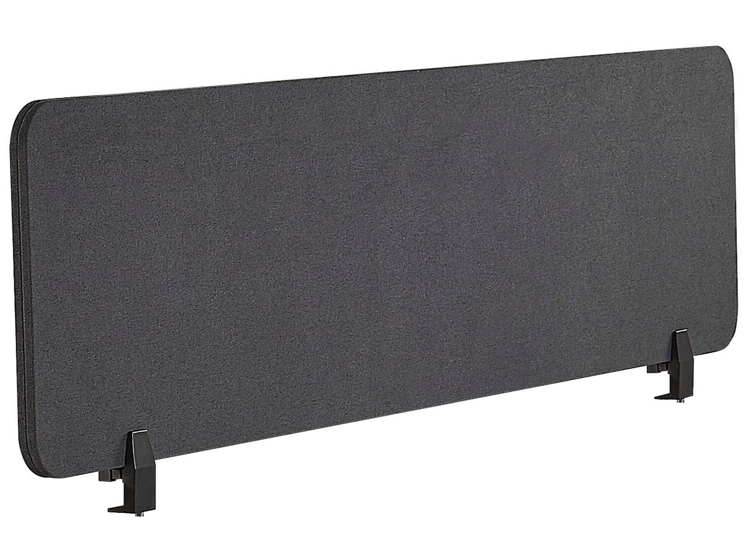 Desk Screen 160 x 40 cm Dark Grey WALLY