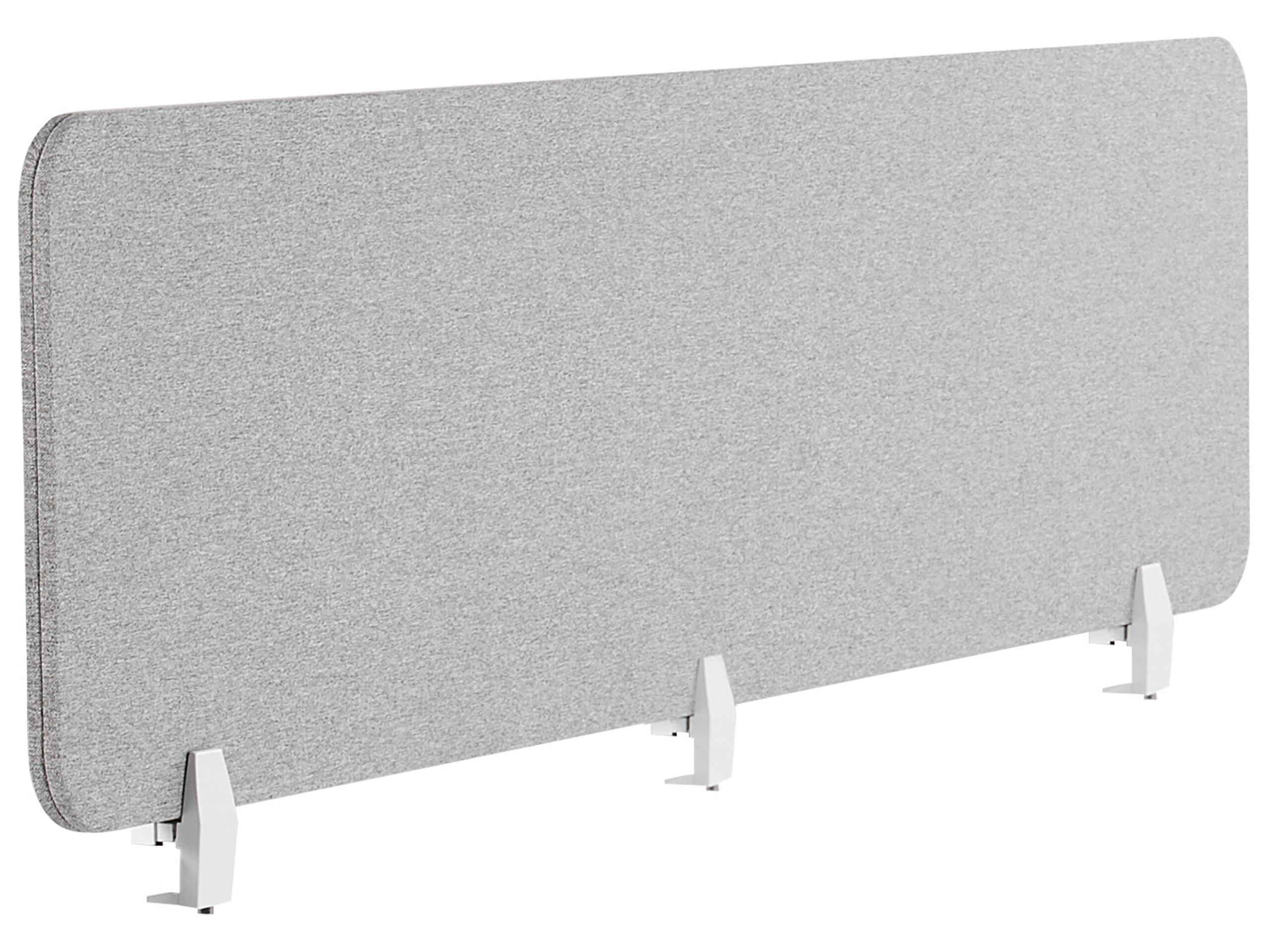 Desk Screen 180 x 40 cm Light Grey WALLY