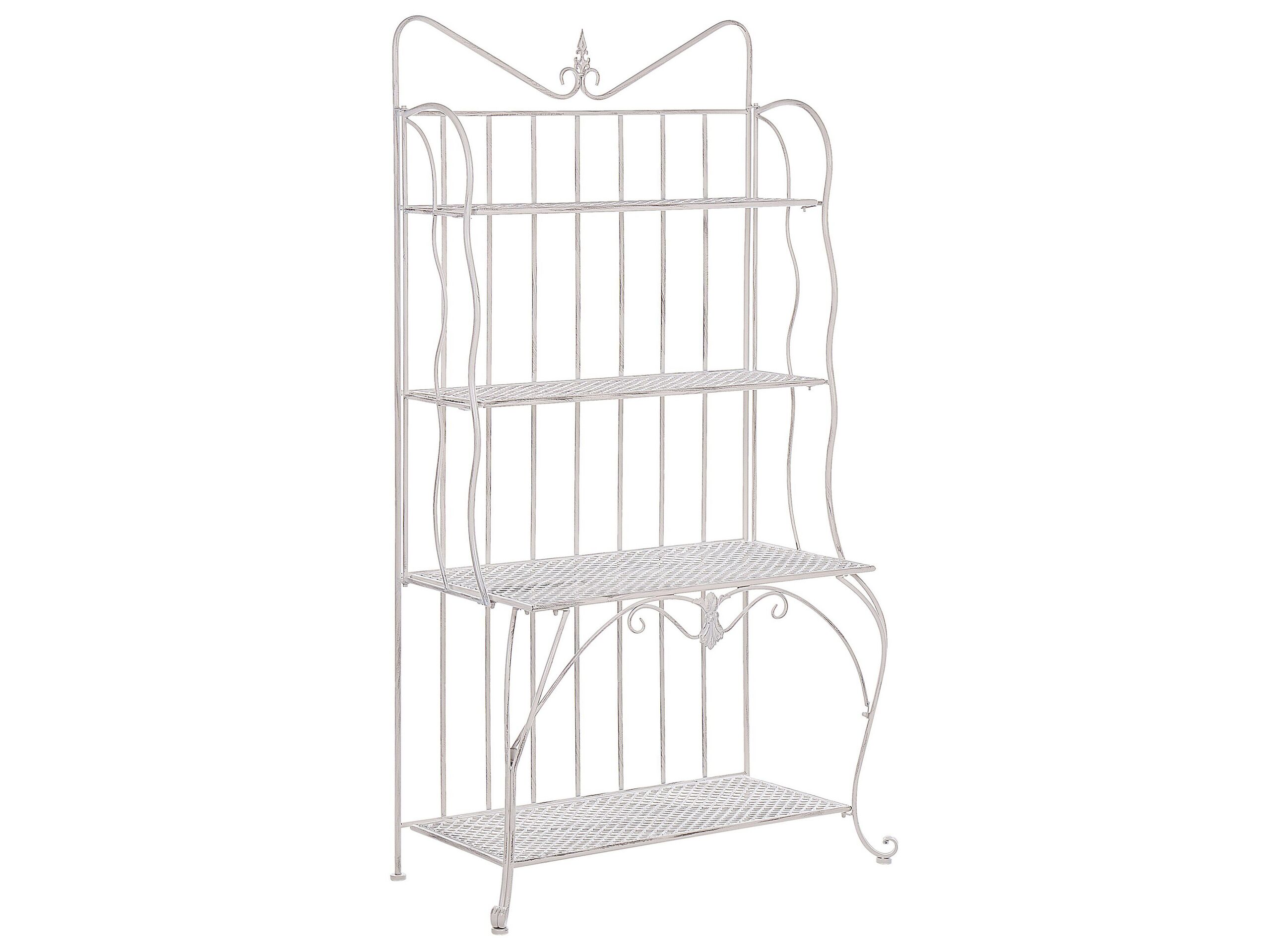 4 Tier Metal Shelving Unit Light Beige PAVONA