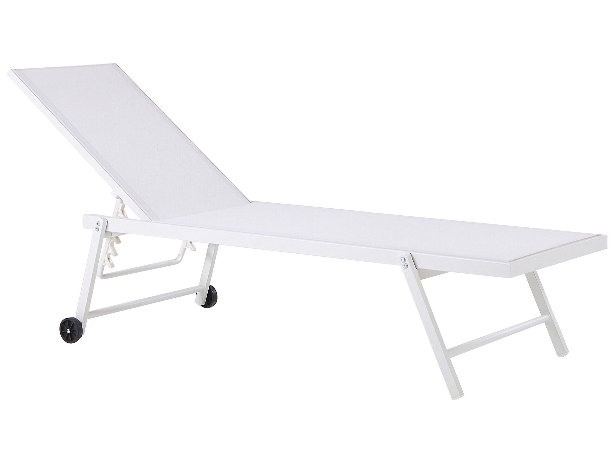 Aluminium Reclining Sun Lounger White PORTOFINO