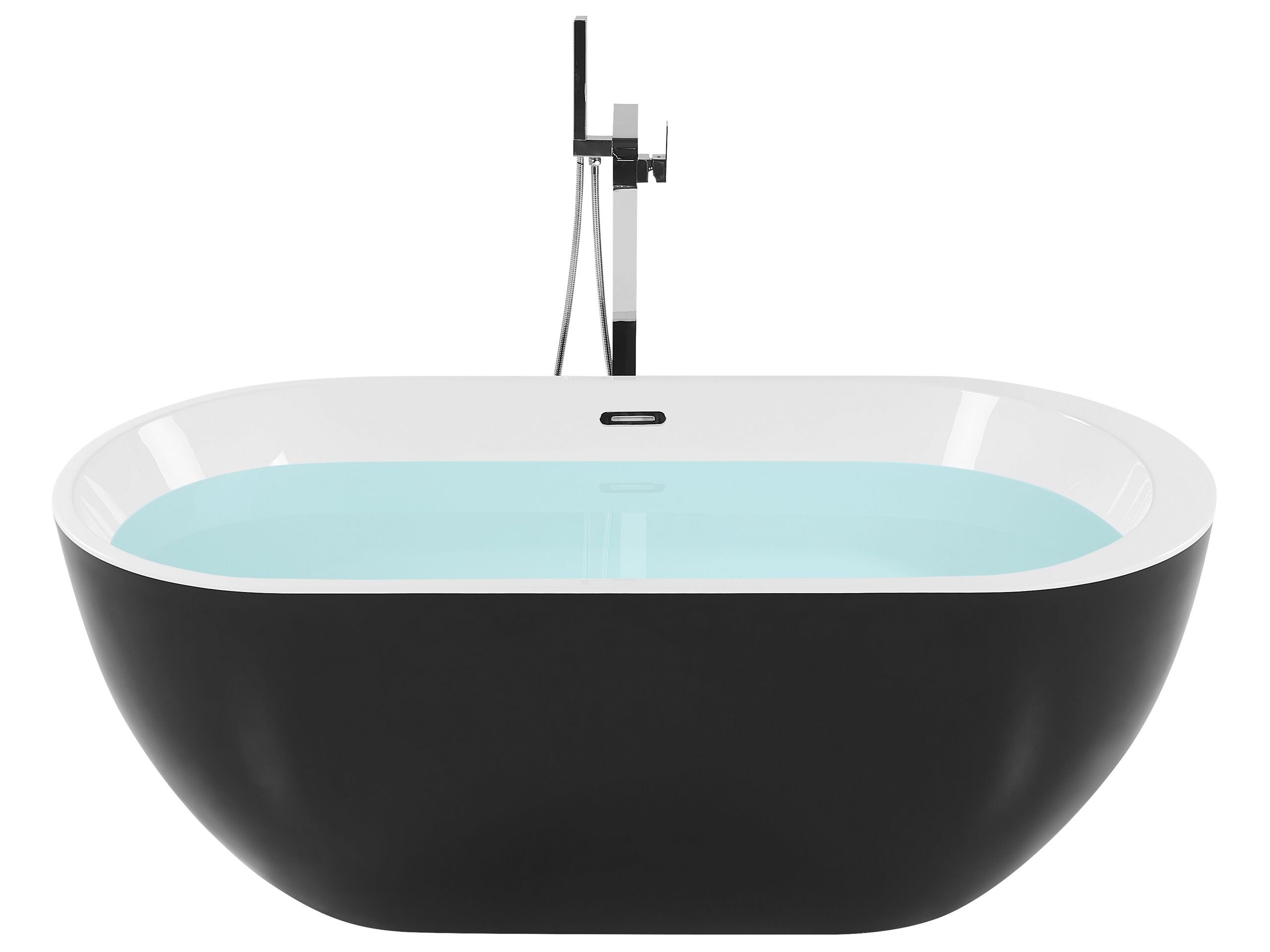 Freestanding Bath 1700 x 800 mm Black NEVIS