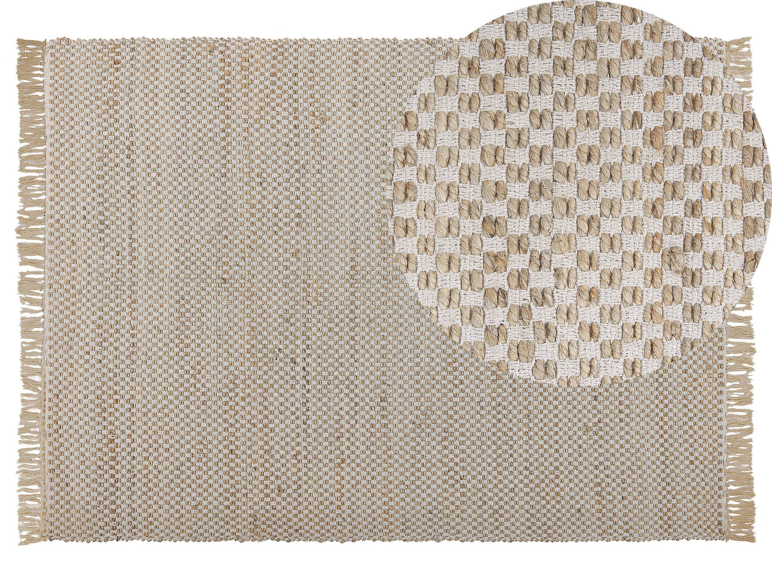 Jute Area Rug 140x200cm Beige