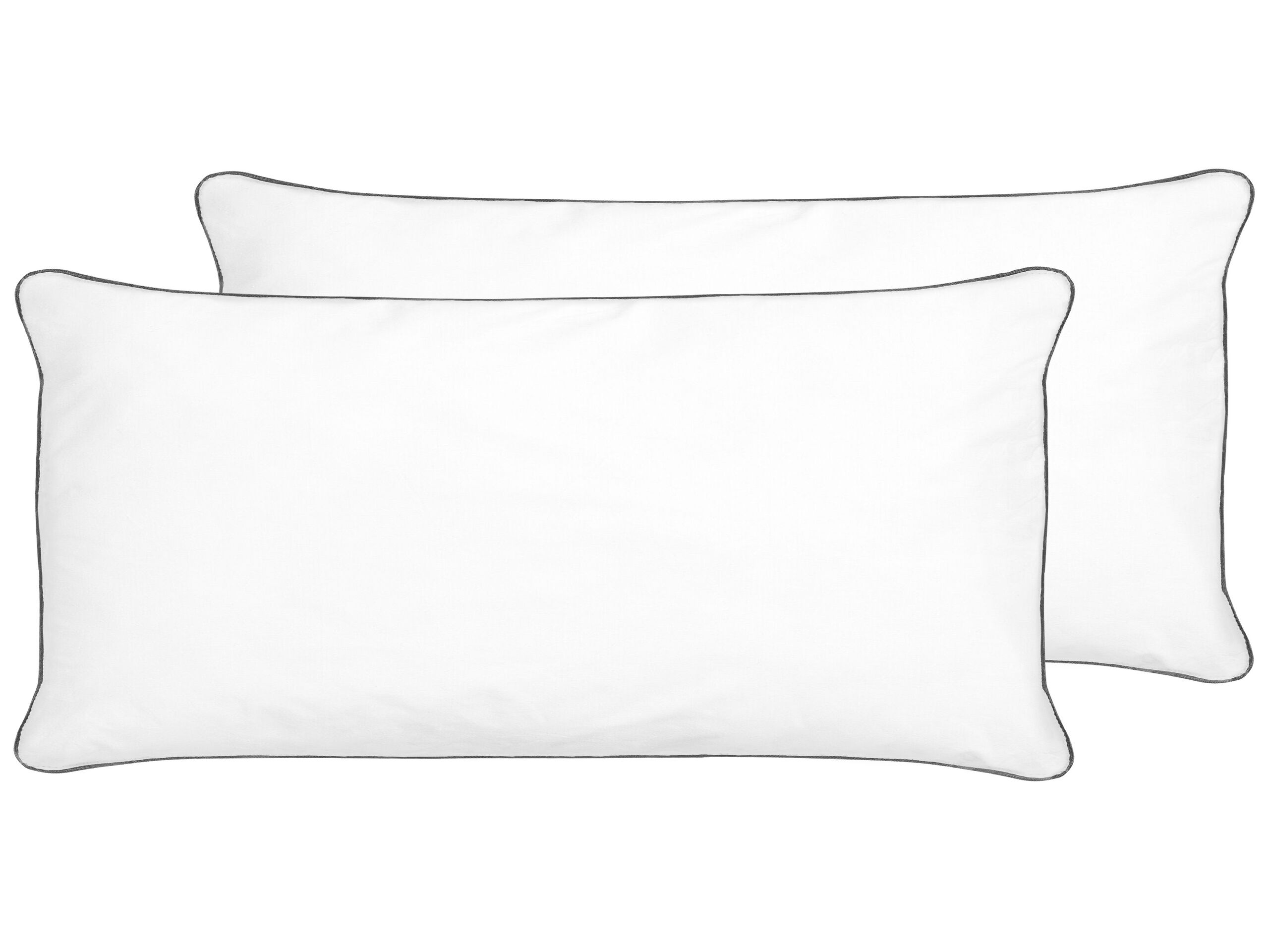 Set of 2 Microfibre Bed Low Profile Pillows 40 x 80 cm PELISTER