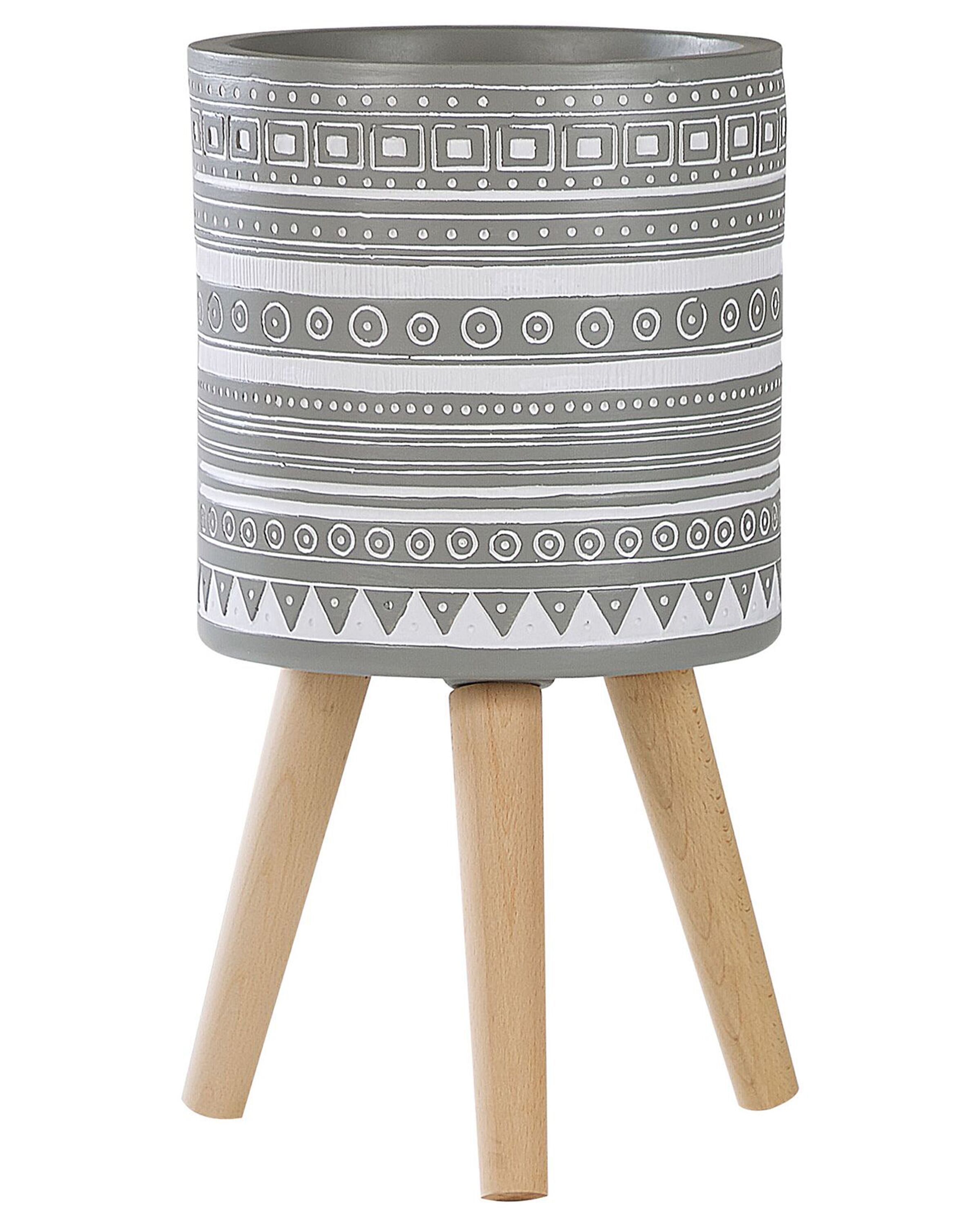 Plant Pot Stand 30 x 30 x 55 cm Light Grey NAUSA