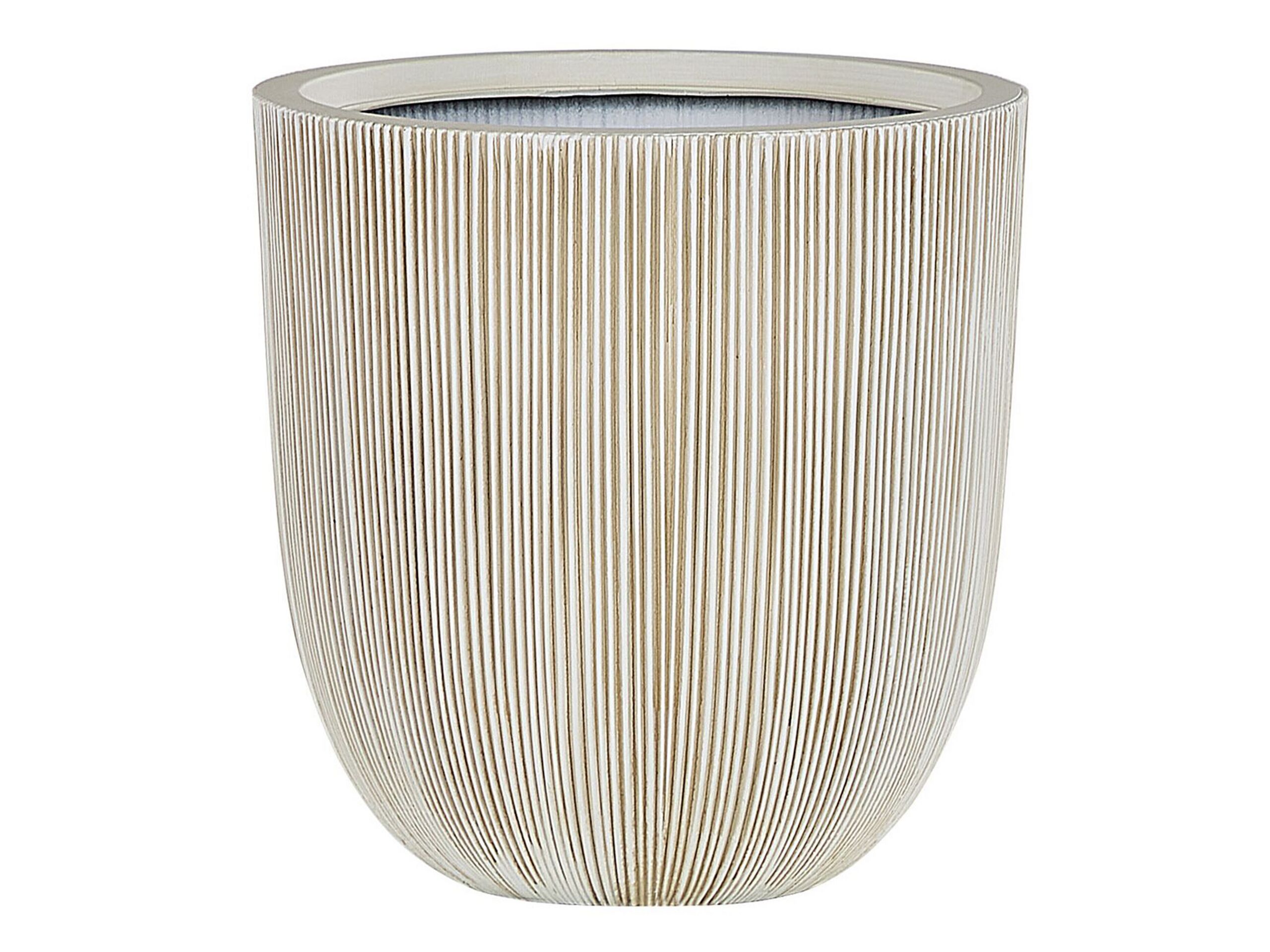 Plant Pot 31 x 31 x 33 cm Beige CHIOS