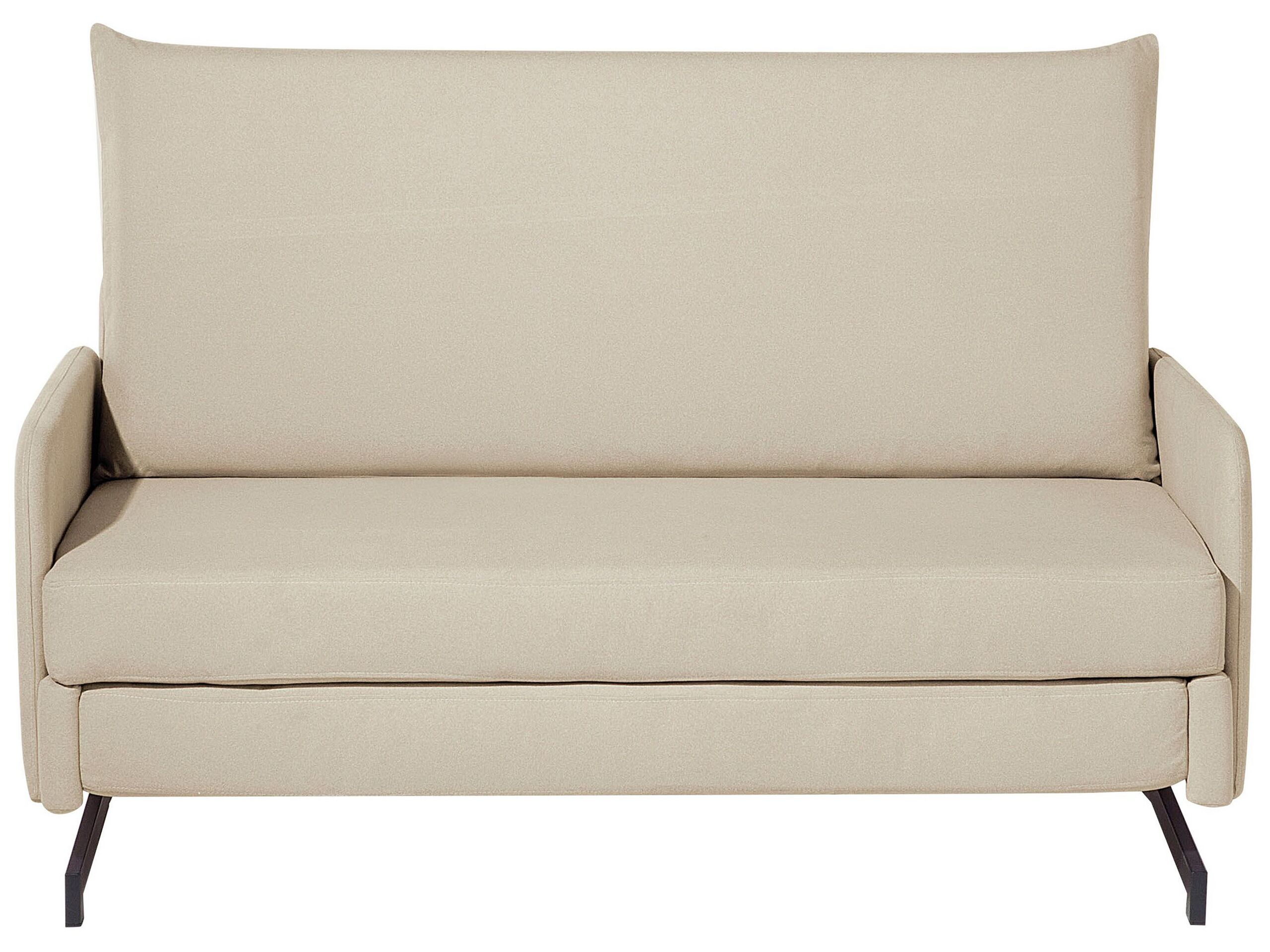 Fabric Sofa Bed Beige BELFAST
