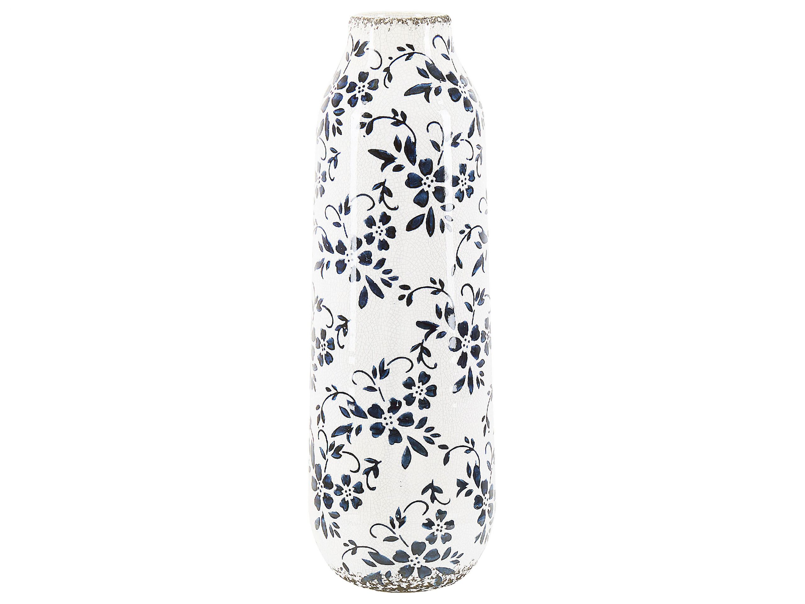 Stoneware Flower Vase 35 Blue