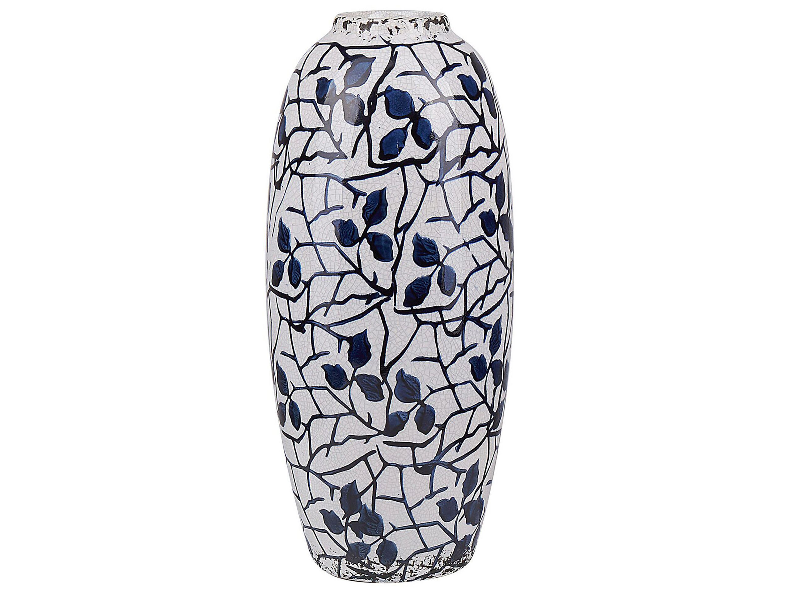 Stoneware Flower Vase 25 Blue