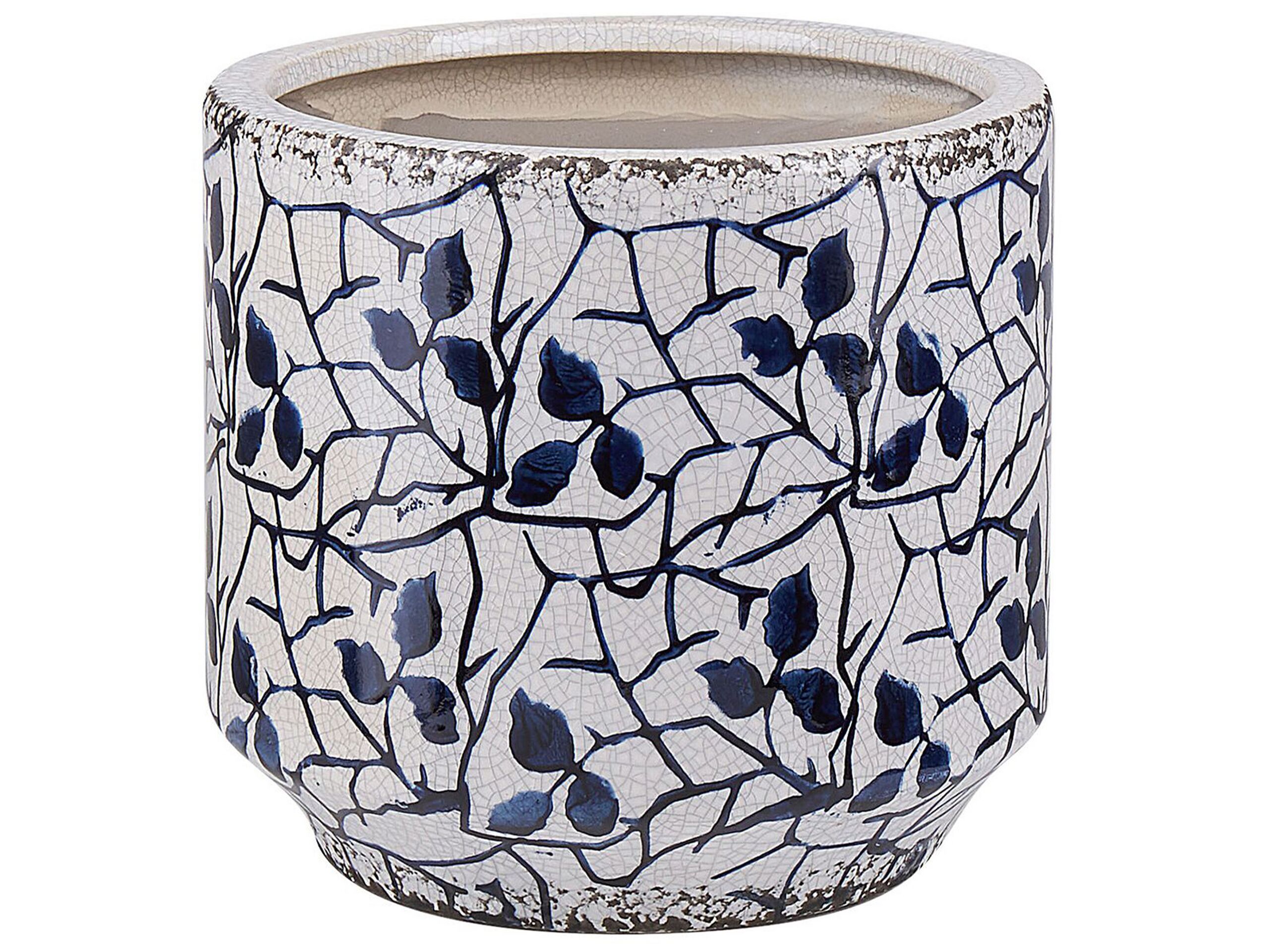 Stoneware Flower Vase 15 Blue