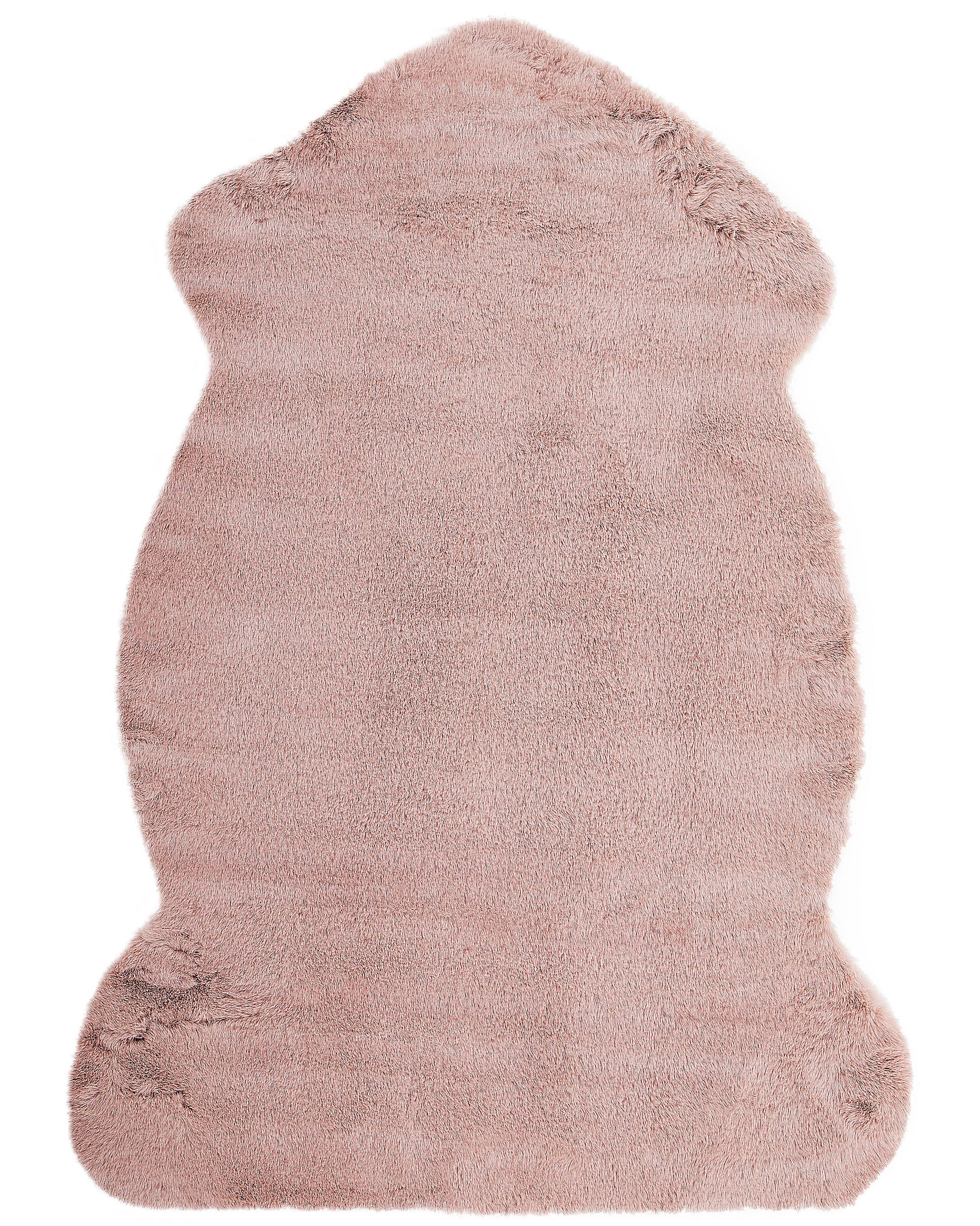 Faux Fur Rabbit Rug Pink UNDARA