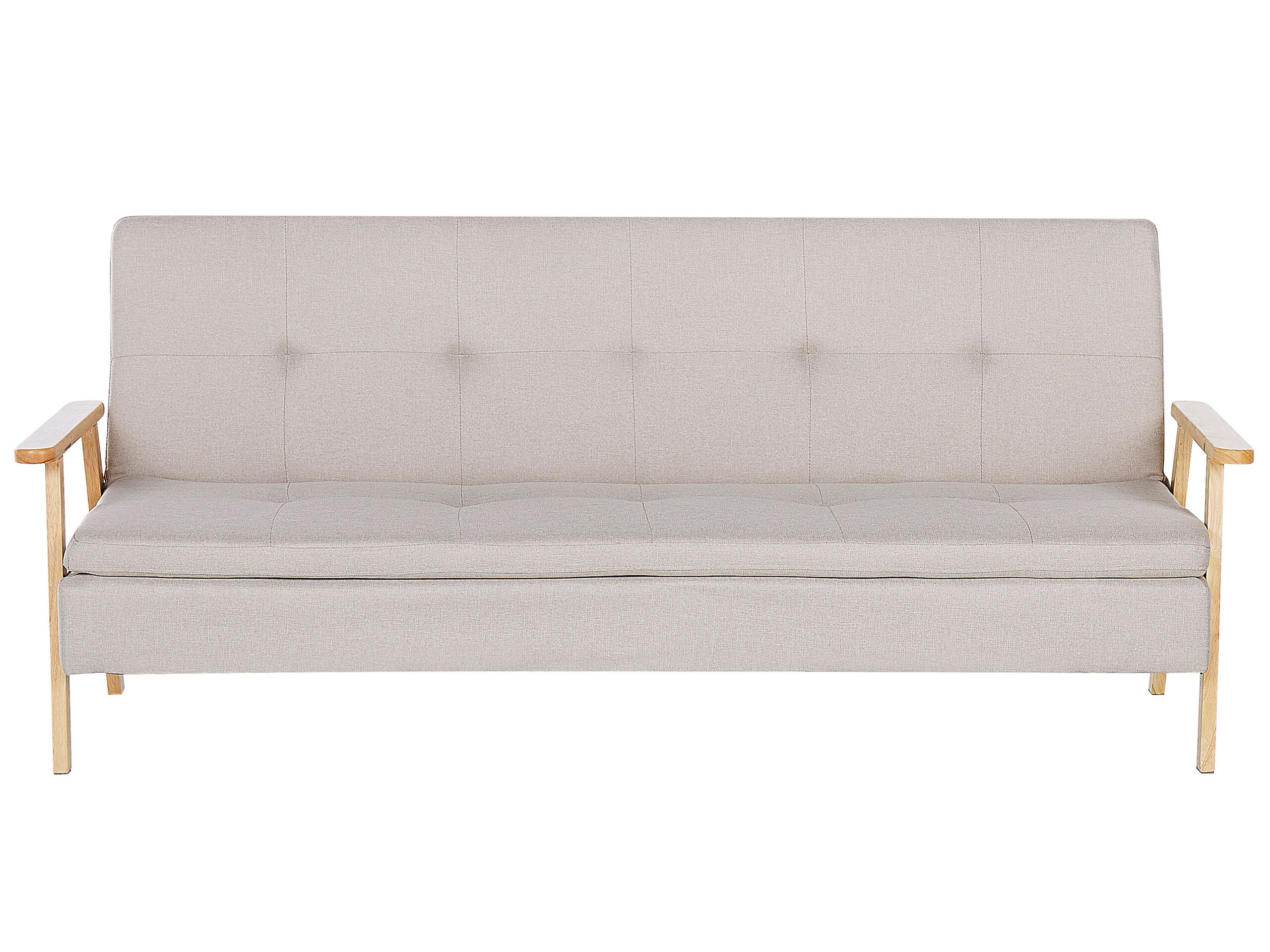 Fabric Sofa Bed Beige TJORN