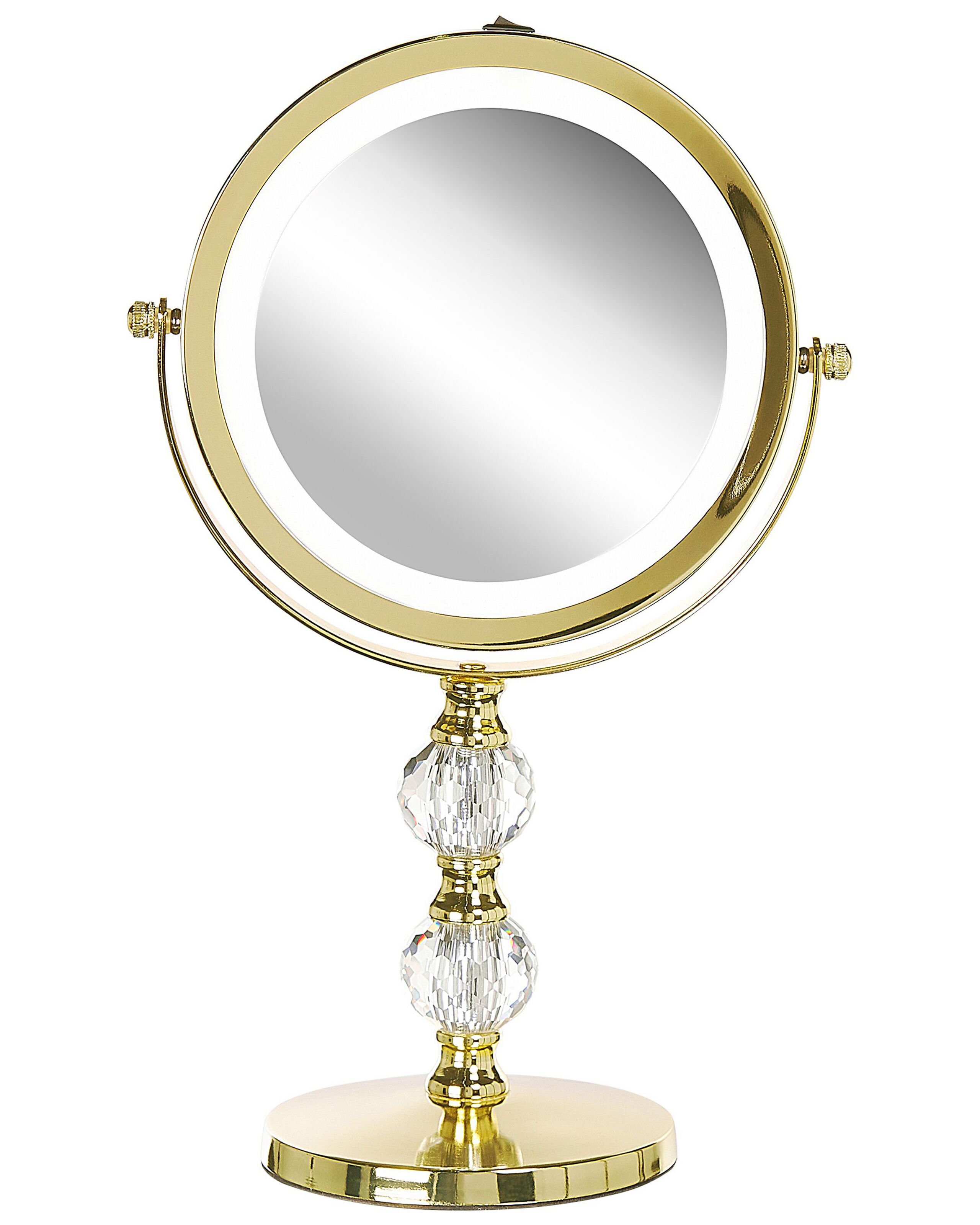 Lighted Makeup Mirror 18cm Gold