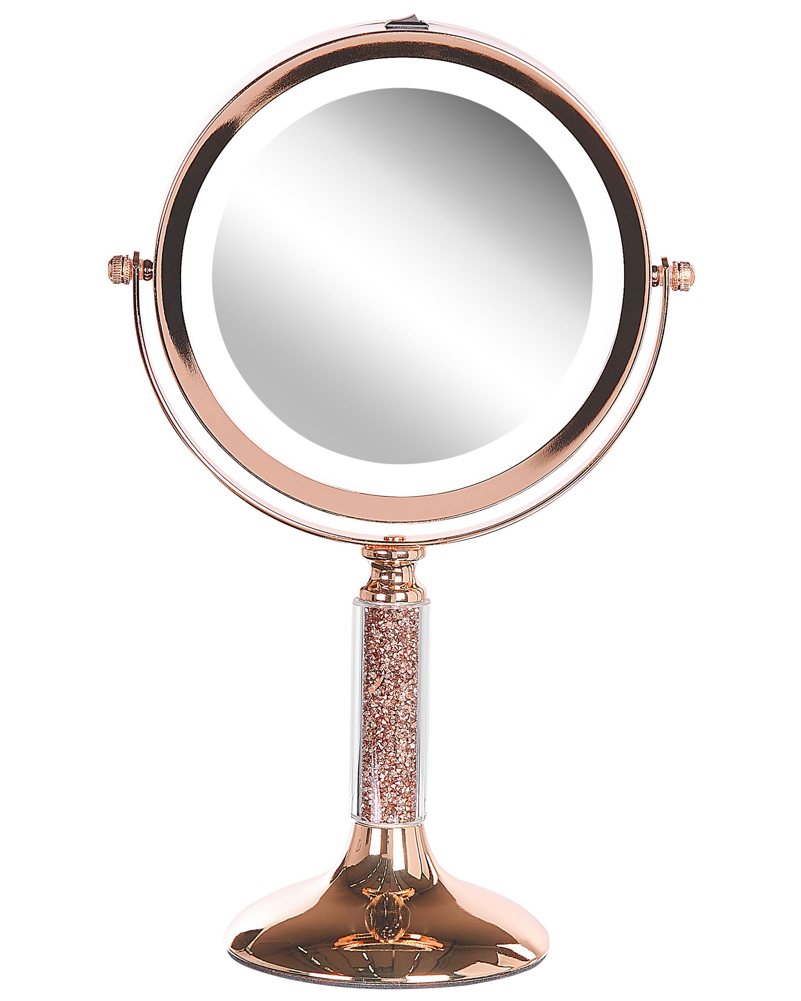 Lighted Makeup Mirror 18cm Rose Gold