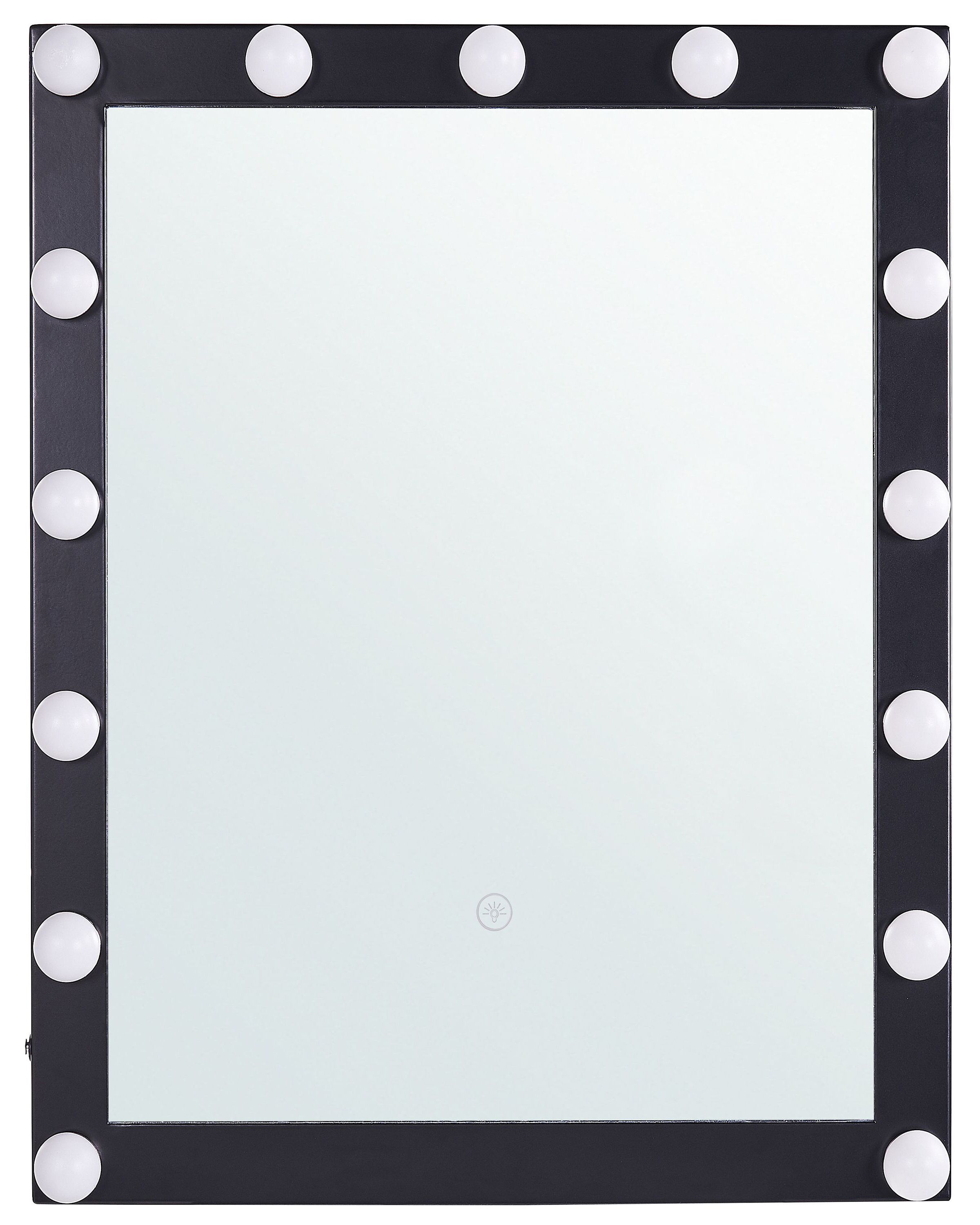 Metal LED Wall Vanity Mirror - Black