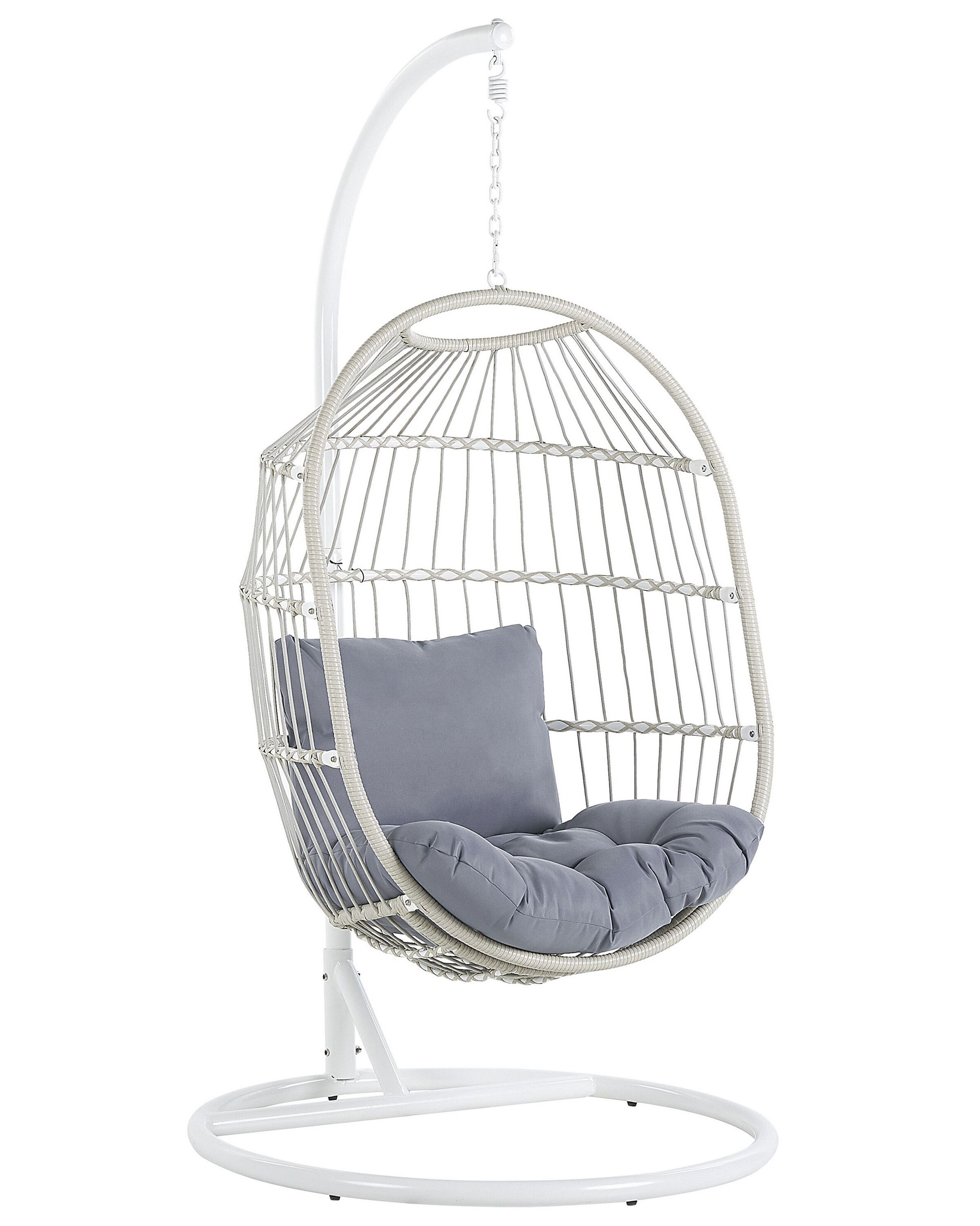 PE Rattan Hanging Chair White ALBA